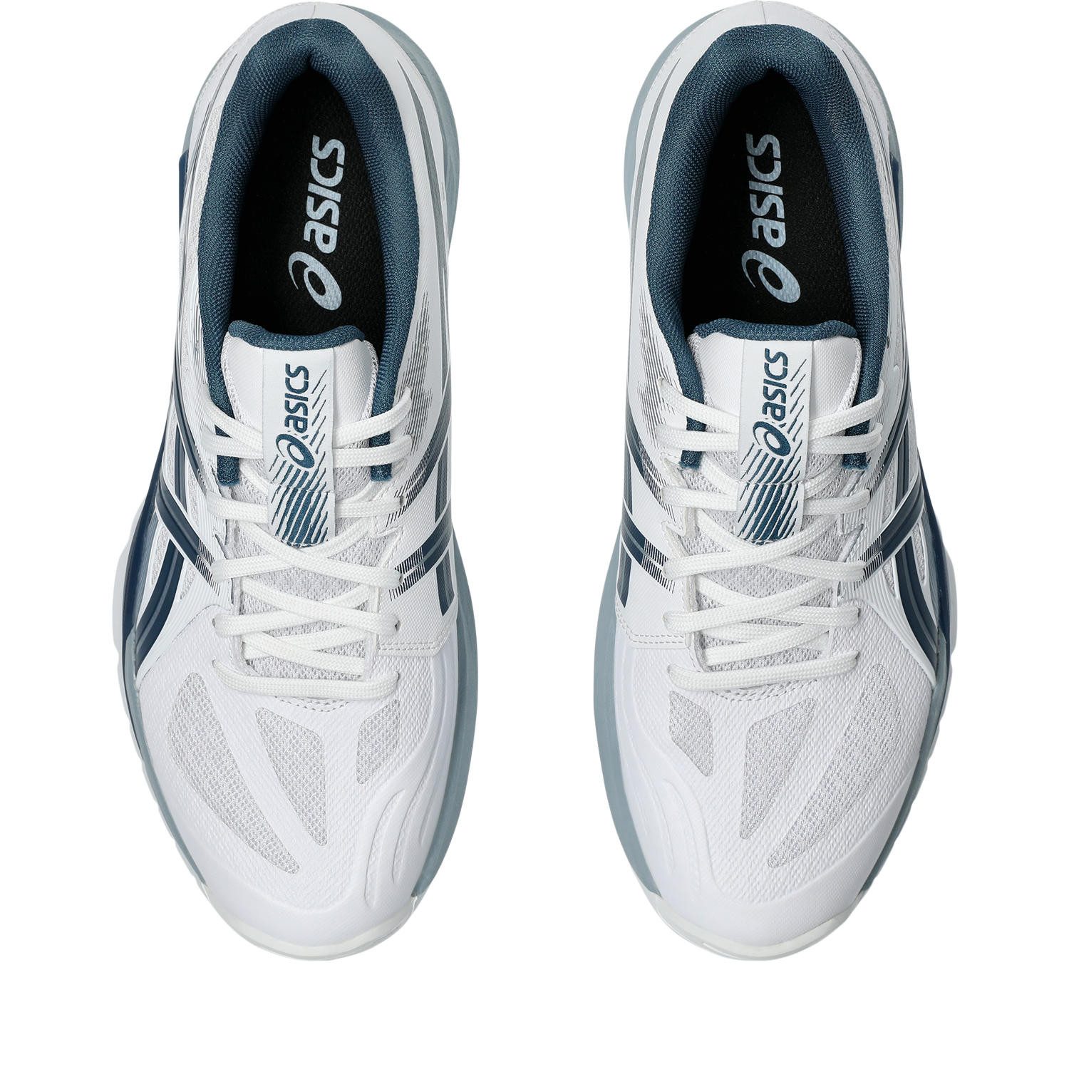 Asics POWERBREAK FF - Herren Hallenschuh - White/Vintage Indigo Handballschuh – Bild 5 von 5