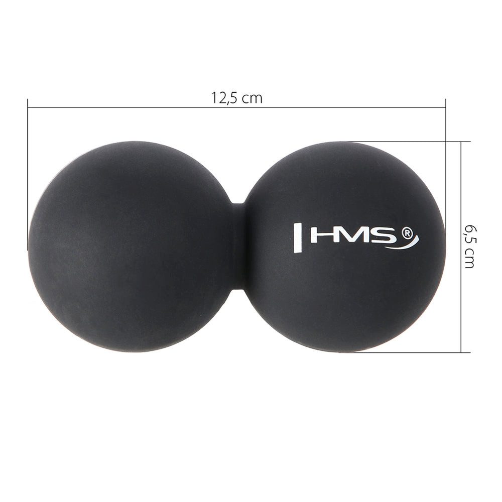 HMS Massageball BLC02 Massagegerät Doppel-Lacrosseball, 1-tlg., Körperpunkte massieren, langlebig, formstabil und belastbar bis 320 kg