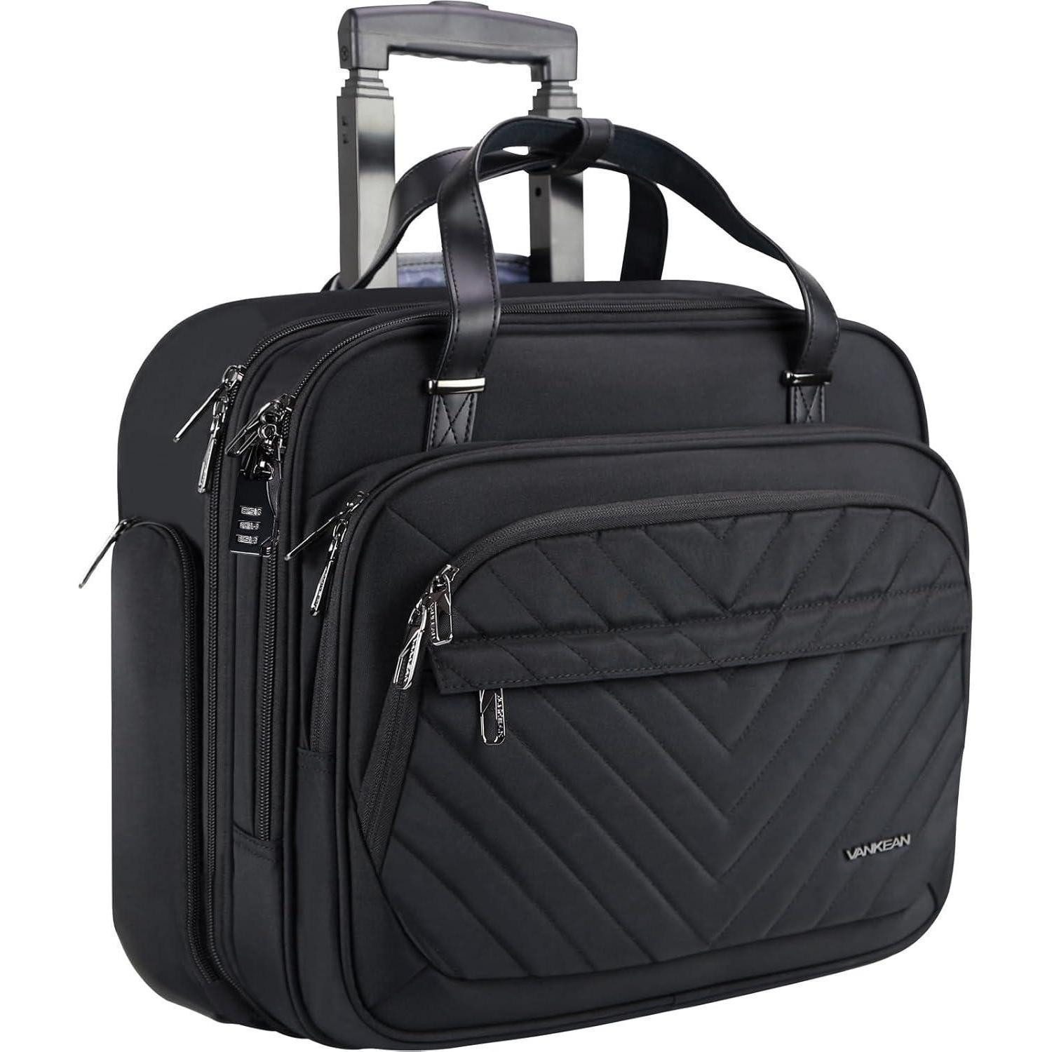 Aktentasche Rollende Laptoptasche Frauen mit Rädern bis zu 15,6