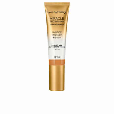MAX FACTOR Foundation Miracle Second Skin Spf20 9 Tan 30ml