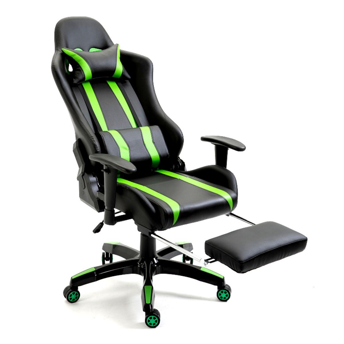 SVITA Gaming Chair »Gaming Stuhl« (1 Stück), höhenverstellbar, inkl.  Lenden- und Nackenkissen, höhenverstellbare Armlehnen, ausziehbare  Fußablage online kaufen | OTTO