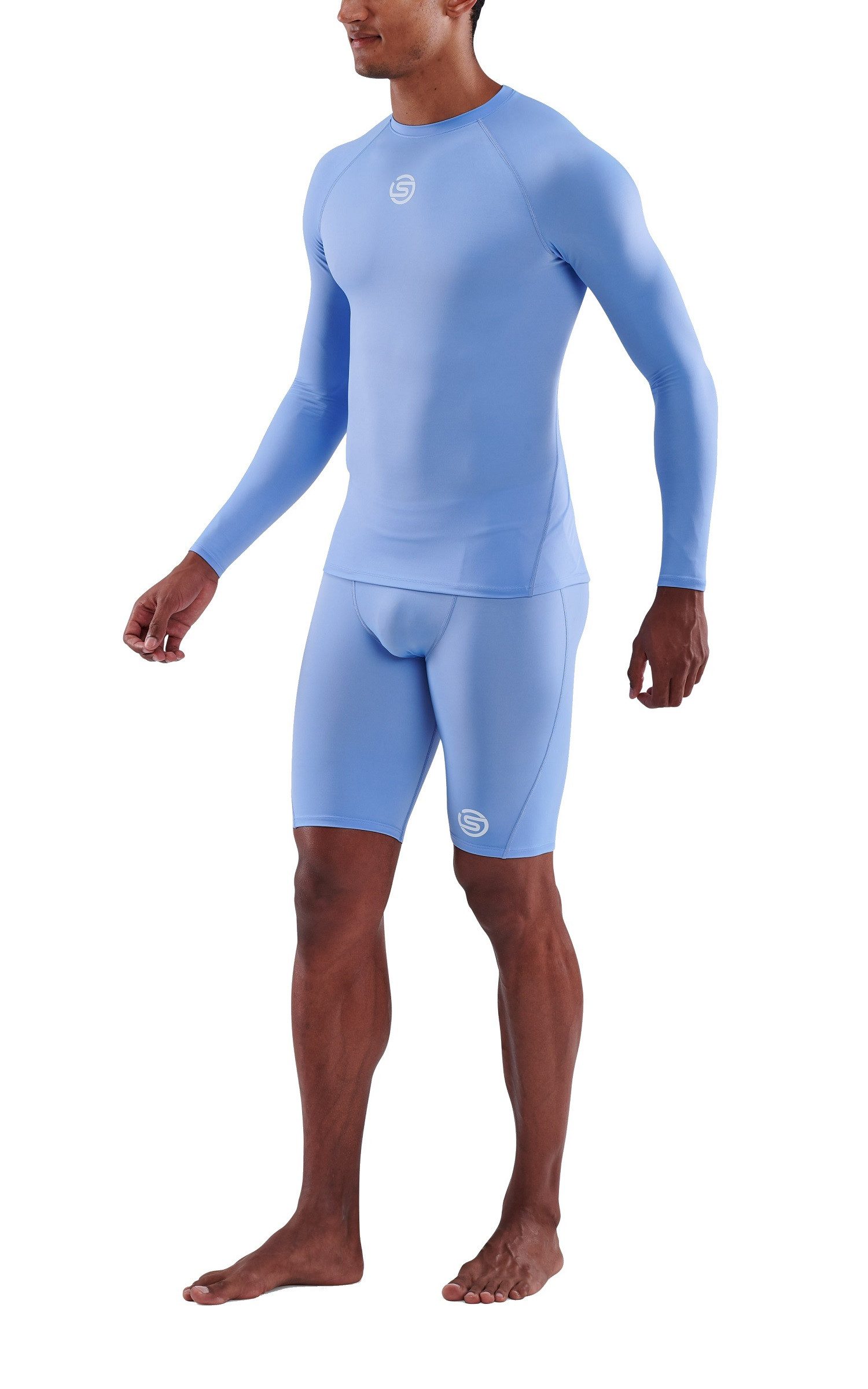 Skins Langarmshirt 1-Series Long Sleeve (enganliegend) skyblau Herren