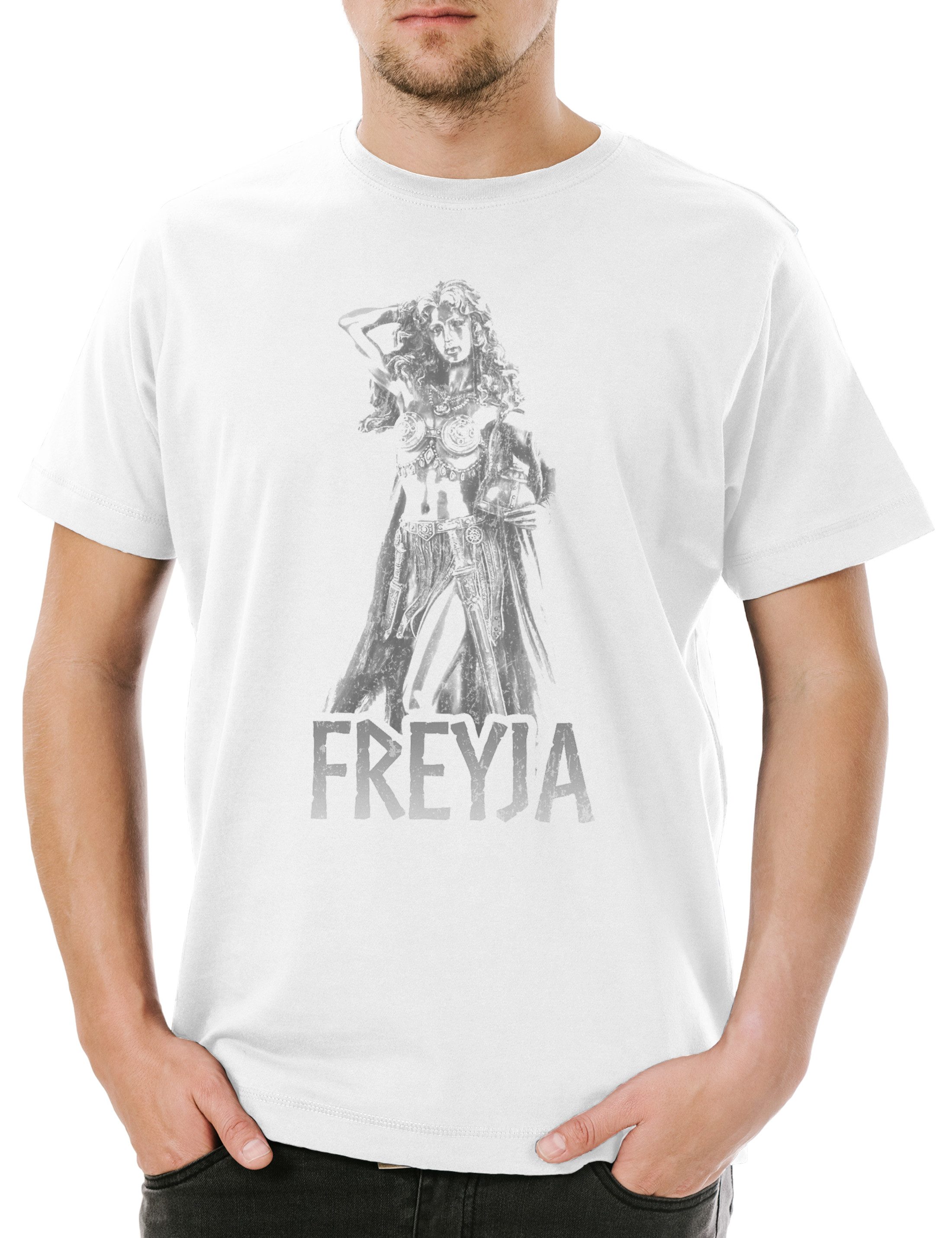 Print-Shirt Freyja Herren T-Shirt Freya Freia Walküre Valkyrie Walhalla Odhin