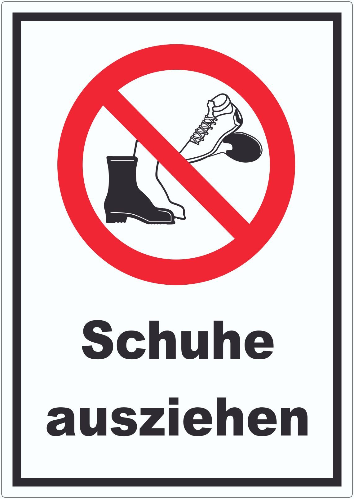 Aufkleber Schuhe ausziehen Aufkleber Symbol