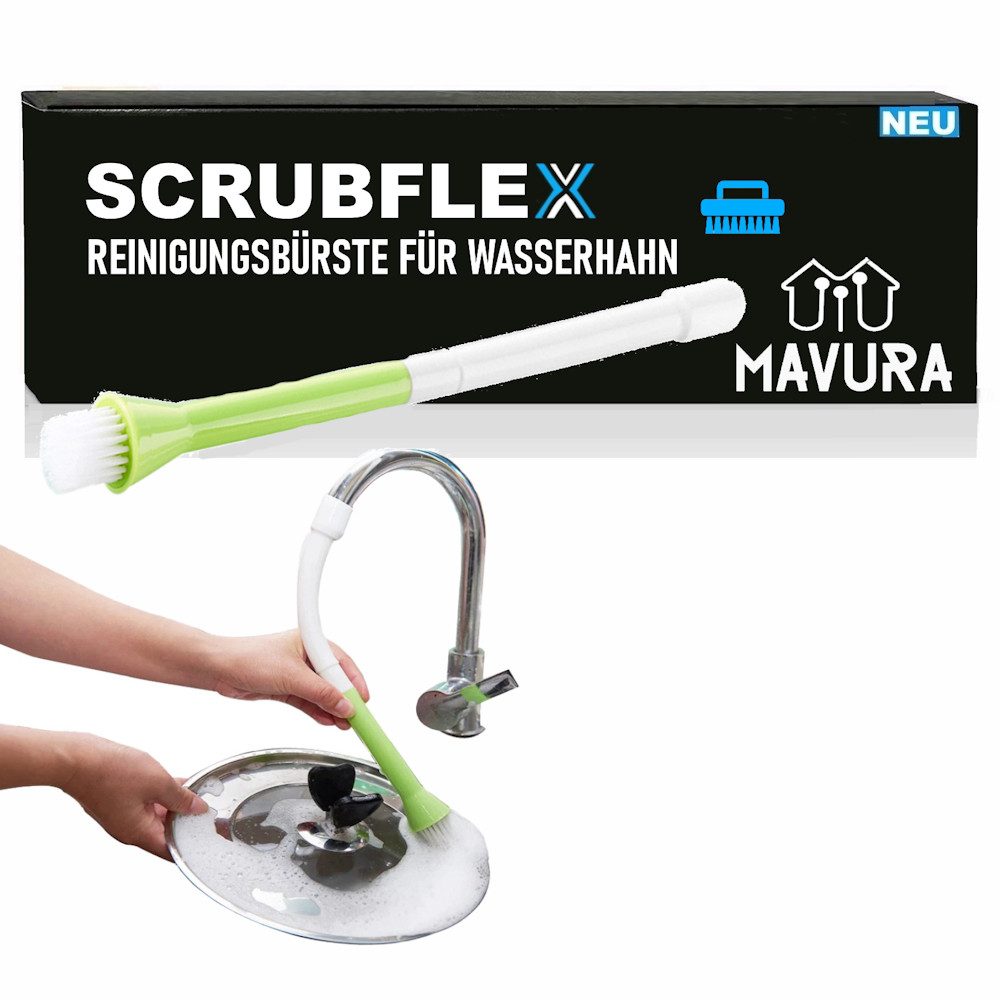 Reinigungsbürste SCRUBFLEX Wasserhahnverlängerung mit Bürste Effiziente Reinigung