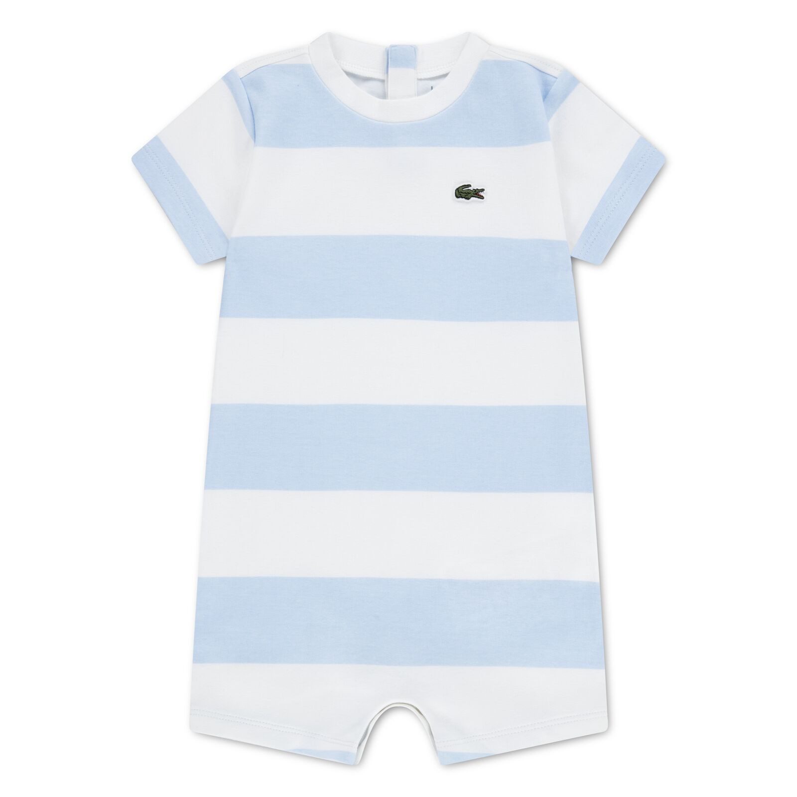 Lacoste Strampler Lacoste Baby Strampler aus gestreiftem Interlock in Hellblau