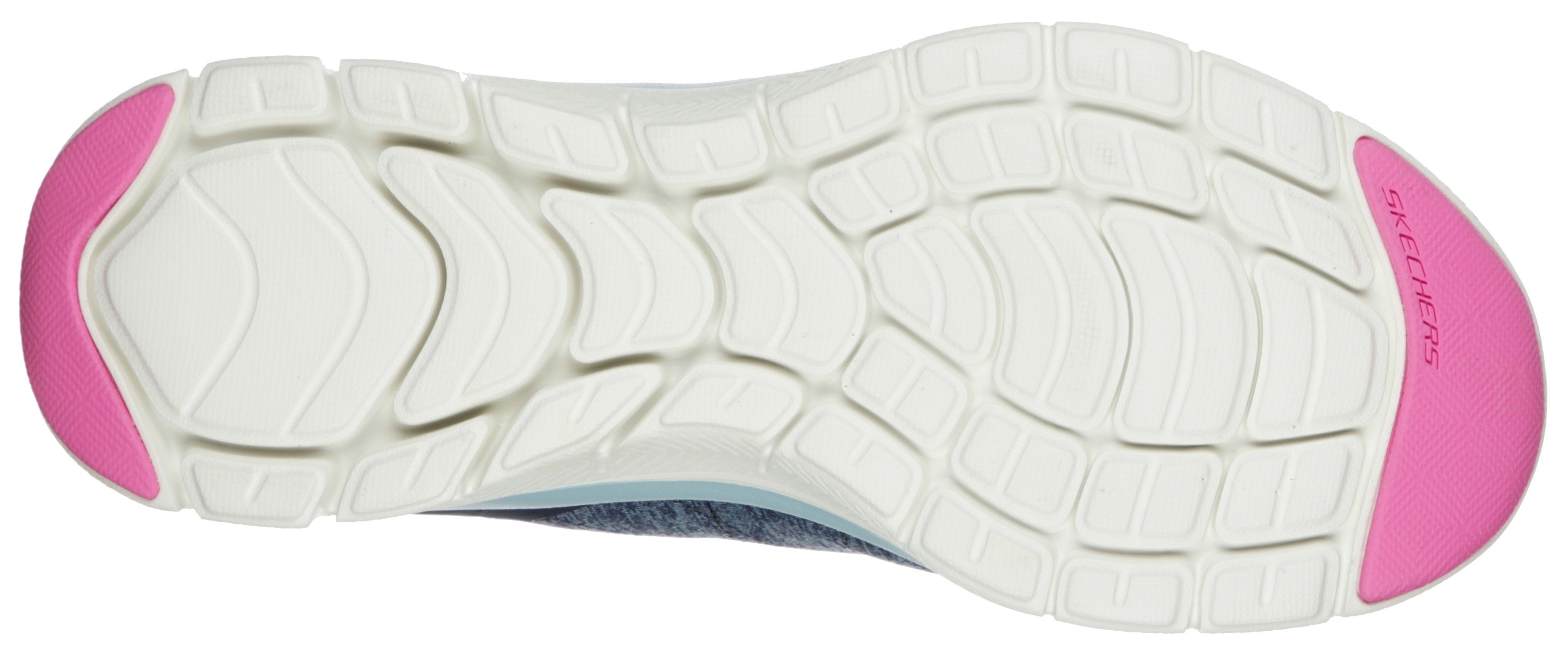 geeignet 4.0 VIEW Maschinenwäsche Sneaker APPEAL blau-rosa BRILLIANT für Skechers FLEX -