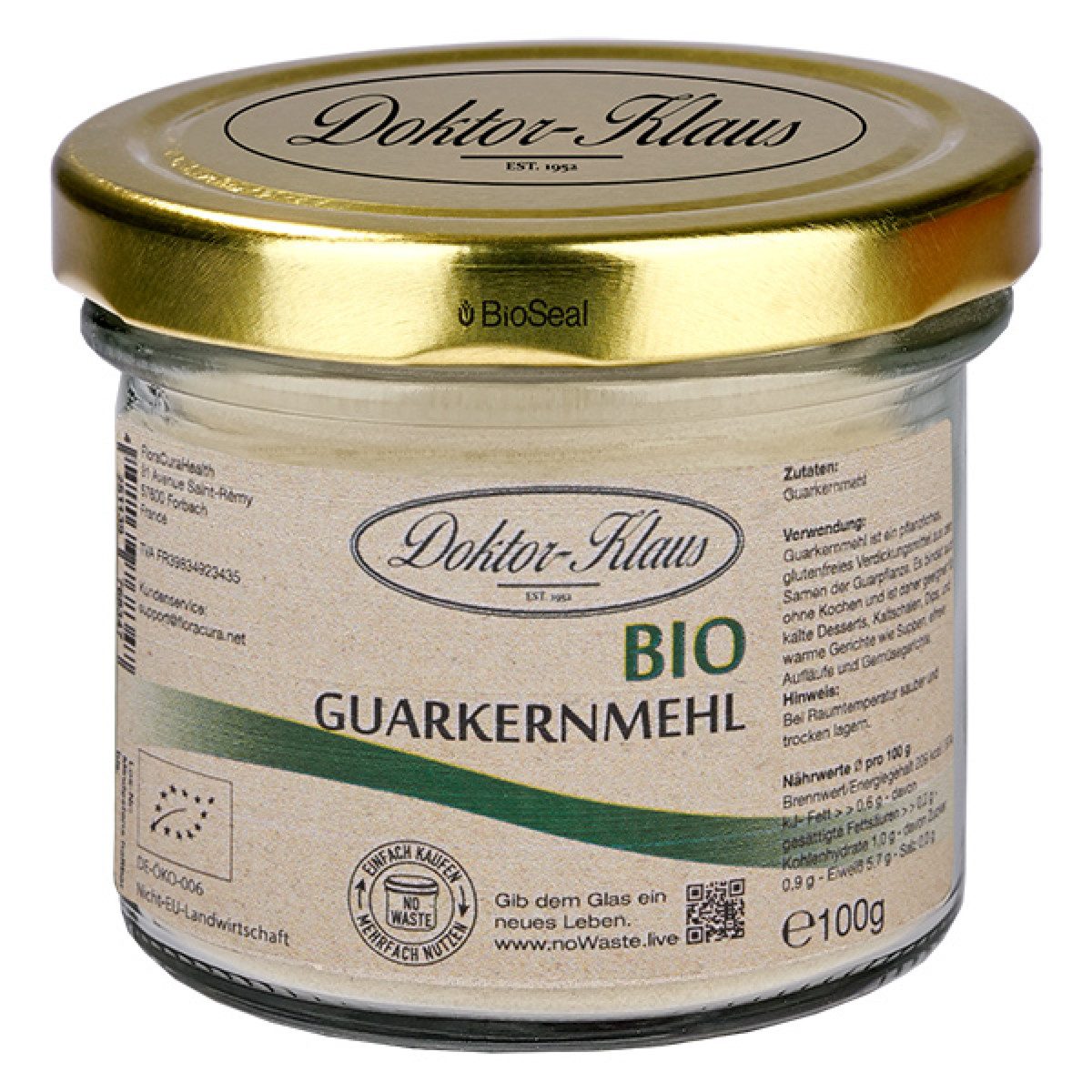 Doktor-Klaus Mehl ® Guarkernmehl Bio 100g