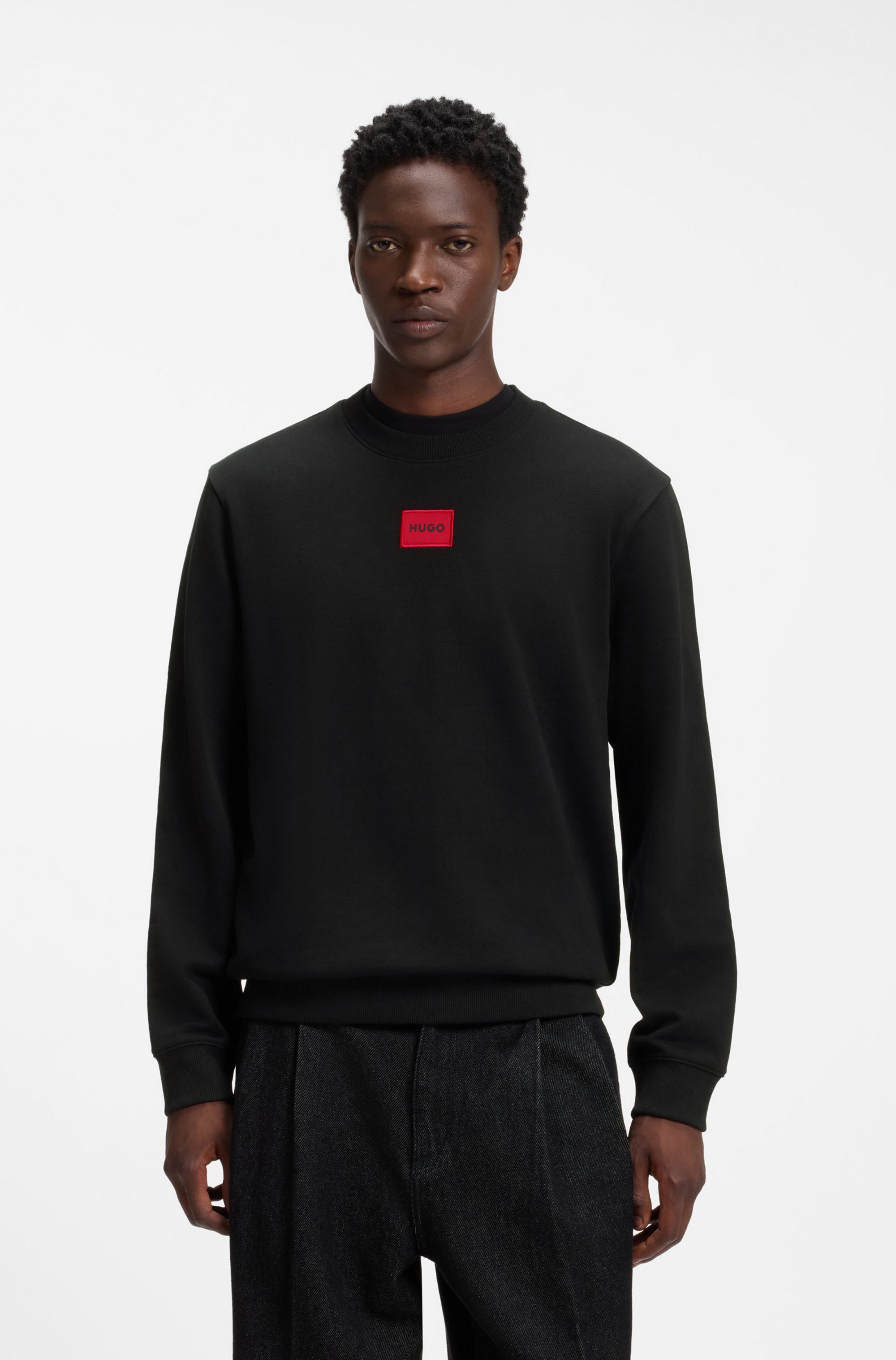 HUGO Sweatshirt Diragol Rundhalsausschnitt, Regular Fit, HUGO Label