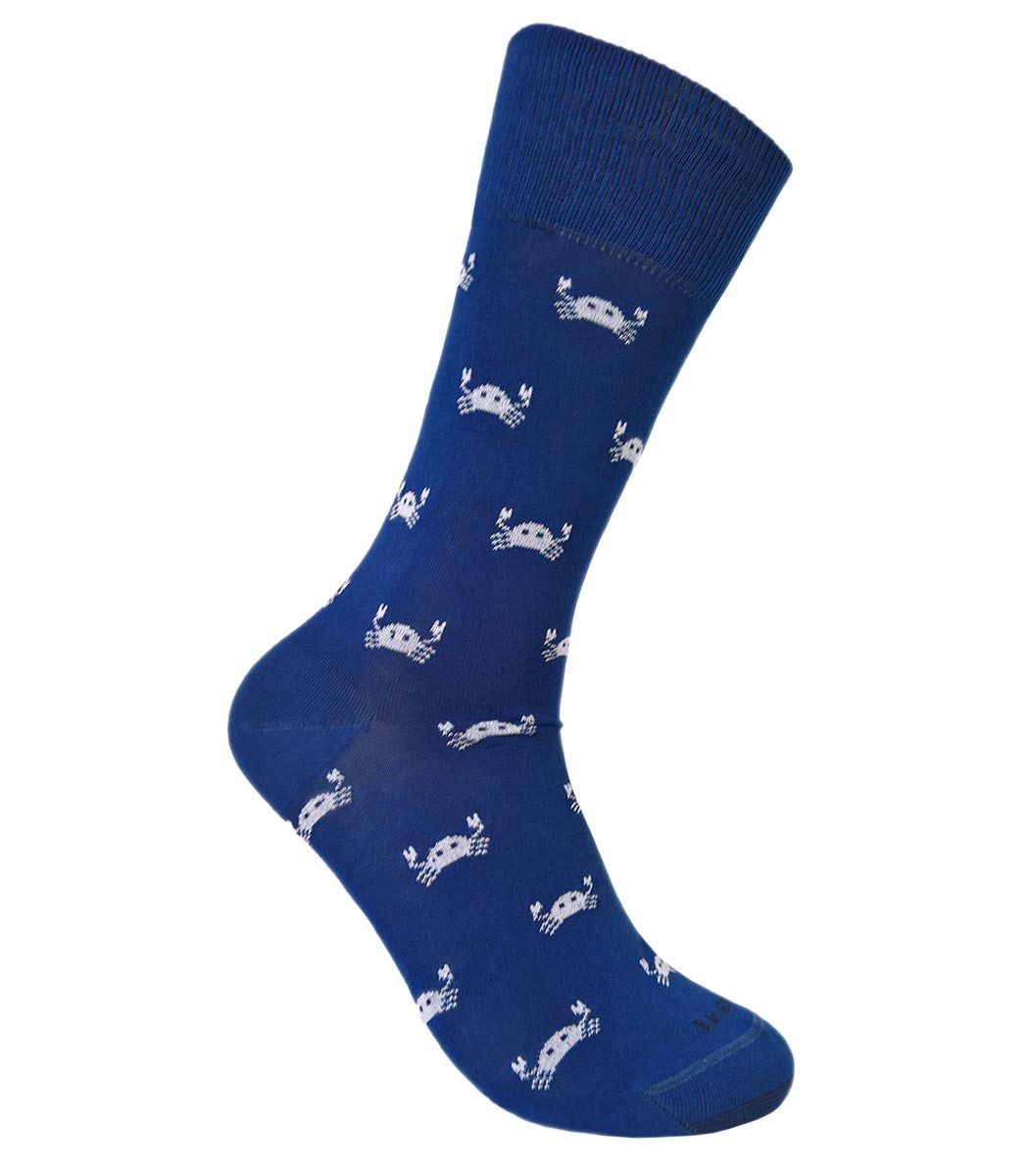 Sangiacomo Langsocken Socke mit Krabben Muster (1-Paar, 1 Paar) aus hautfreundlicher Baumwolle