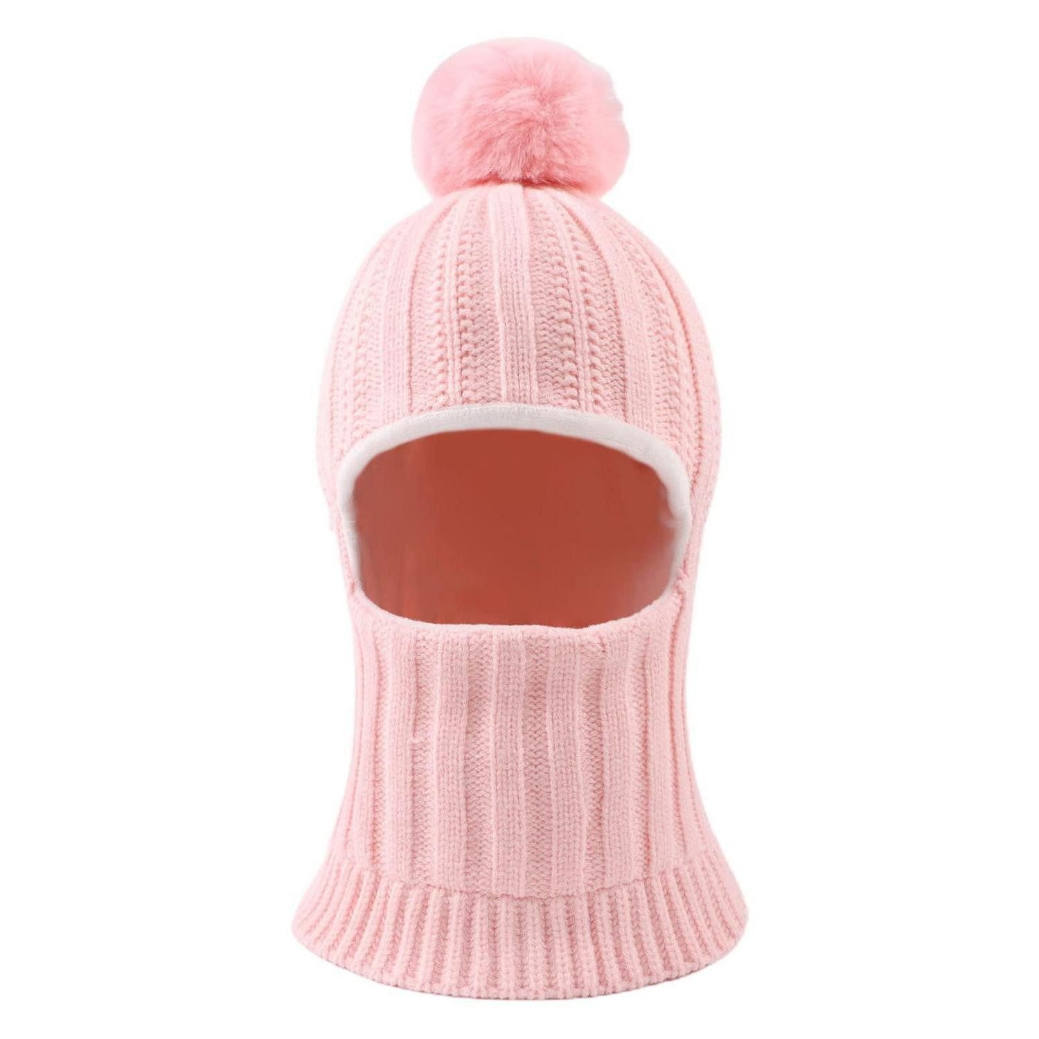 LuxusKollektion Bommelmütze Wintermütze Jungen Polar Fleece Kälteschutz Bommel Hellrosa (1-St)
