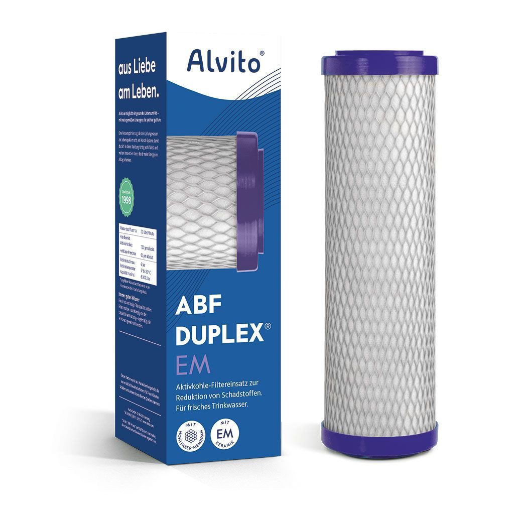 Alvito Kombifilter, Wasserfilter ABF Duplex EM - Aktivkohle, Membran 0,15 µm + EM-Keramik