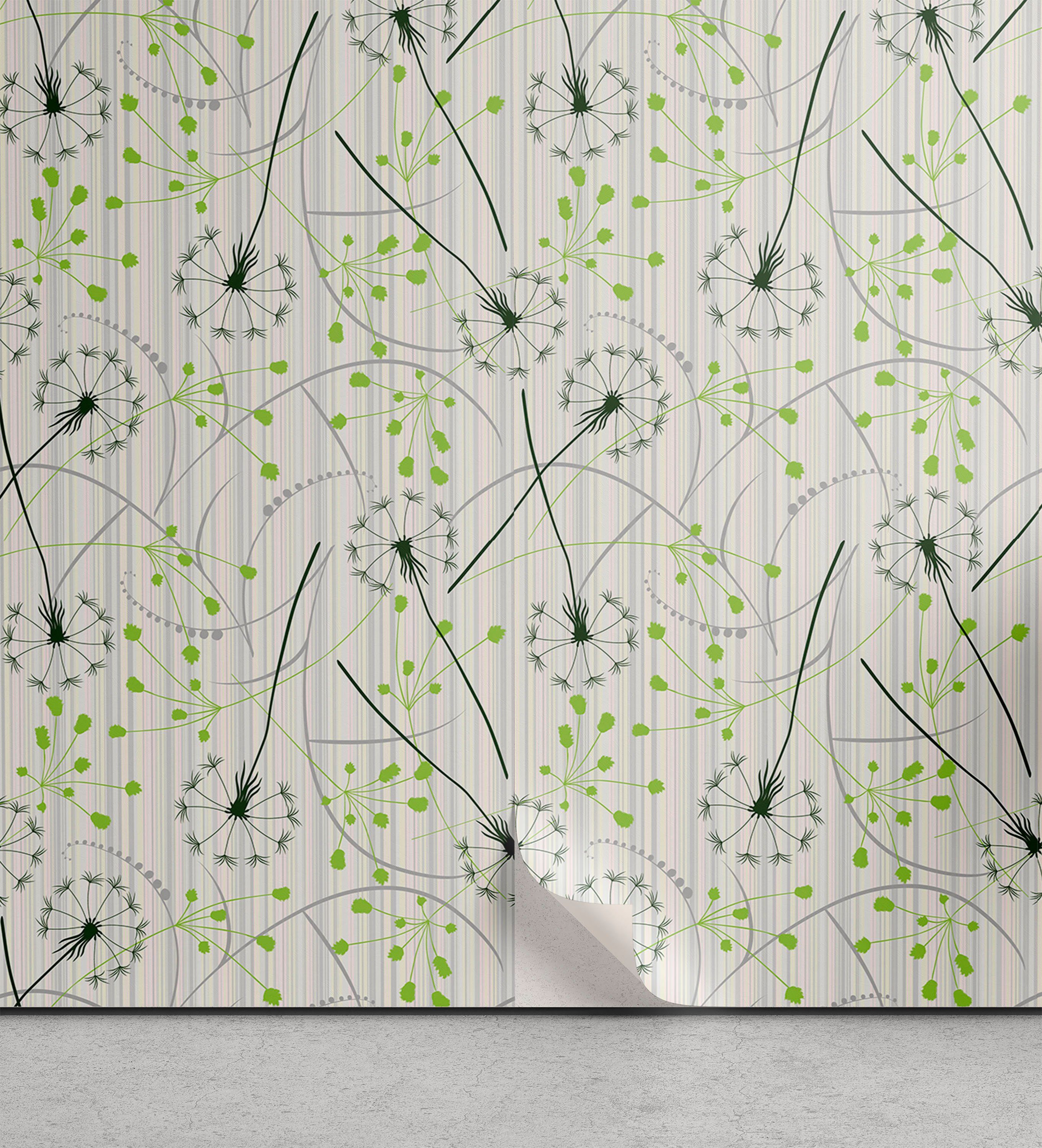 Abakuhaus Vinyltapete selbstklebendes Wohnzimmer Küchenakzent, Löwenzahn Blowball Blumenmotiv
