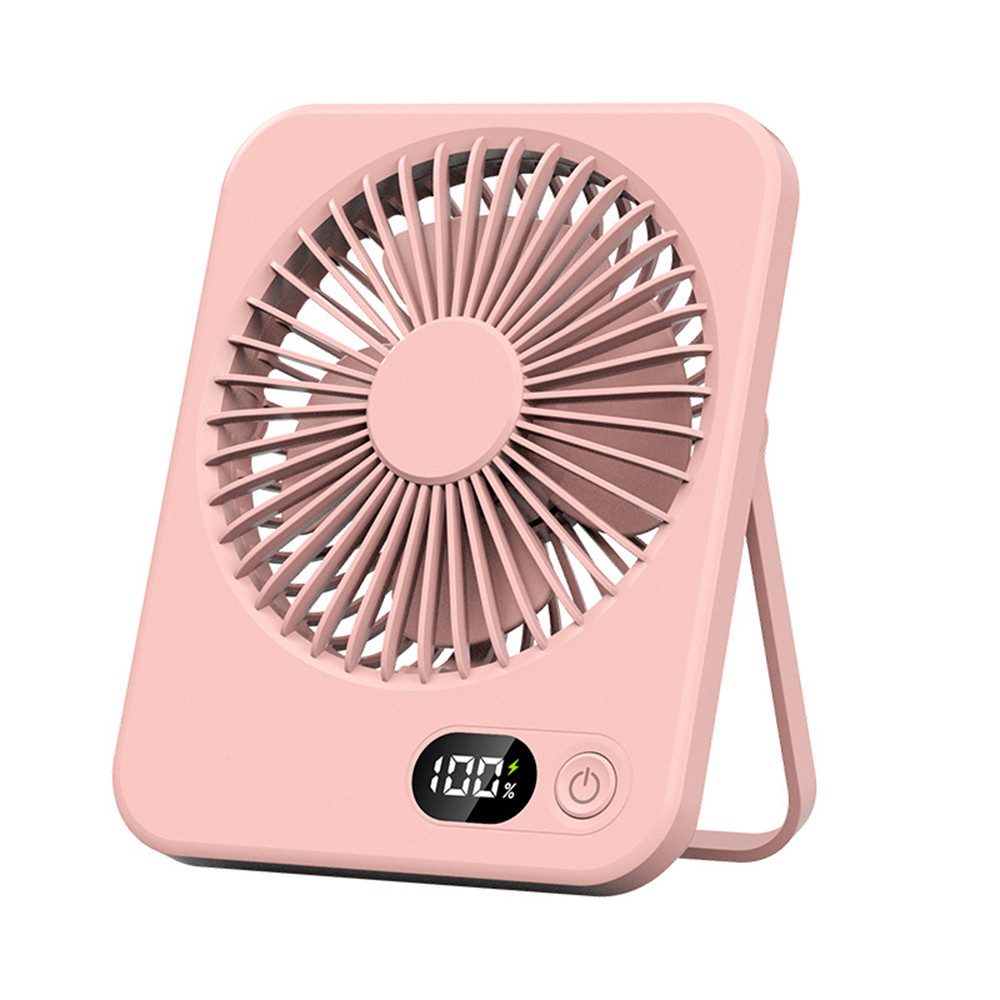 Minicloss Mini USB-Ventilator Mini USB-Ventilator, Einstellbar Tragbarer LED Anzeige Fan, Für Büro, Zuhause, Schlafzimmer, Bibliothek