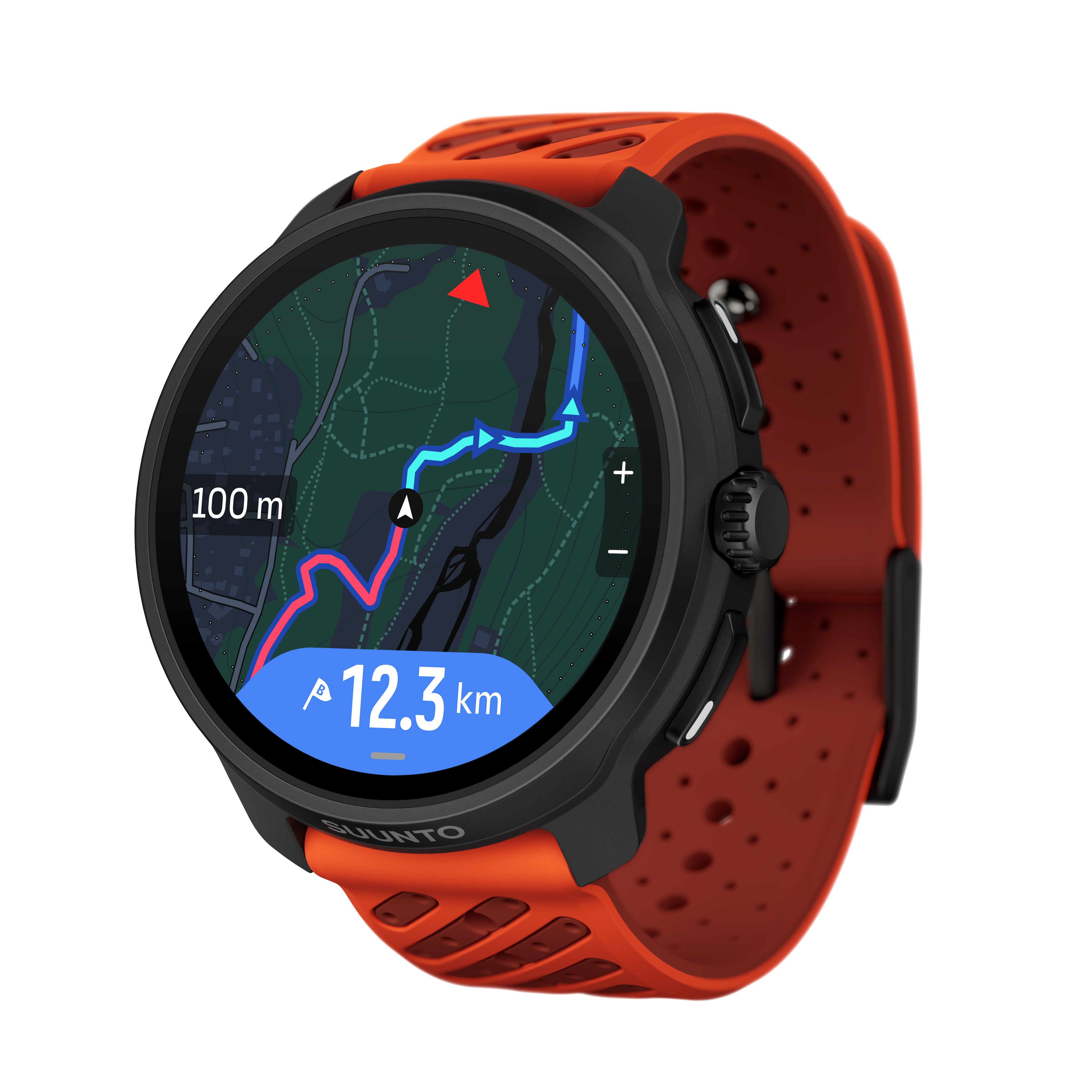 Suunto RACE 2 Die ultimative Performance-Uhr für Wettkämpfe und Training Fitnessuhr (3,8 cm), 1,5-Zoll-AMOLED-Display, 115 Sport-Modi, schlank, leicht