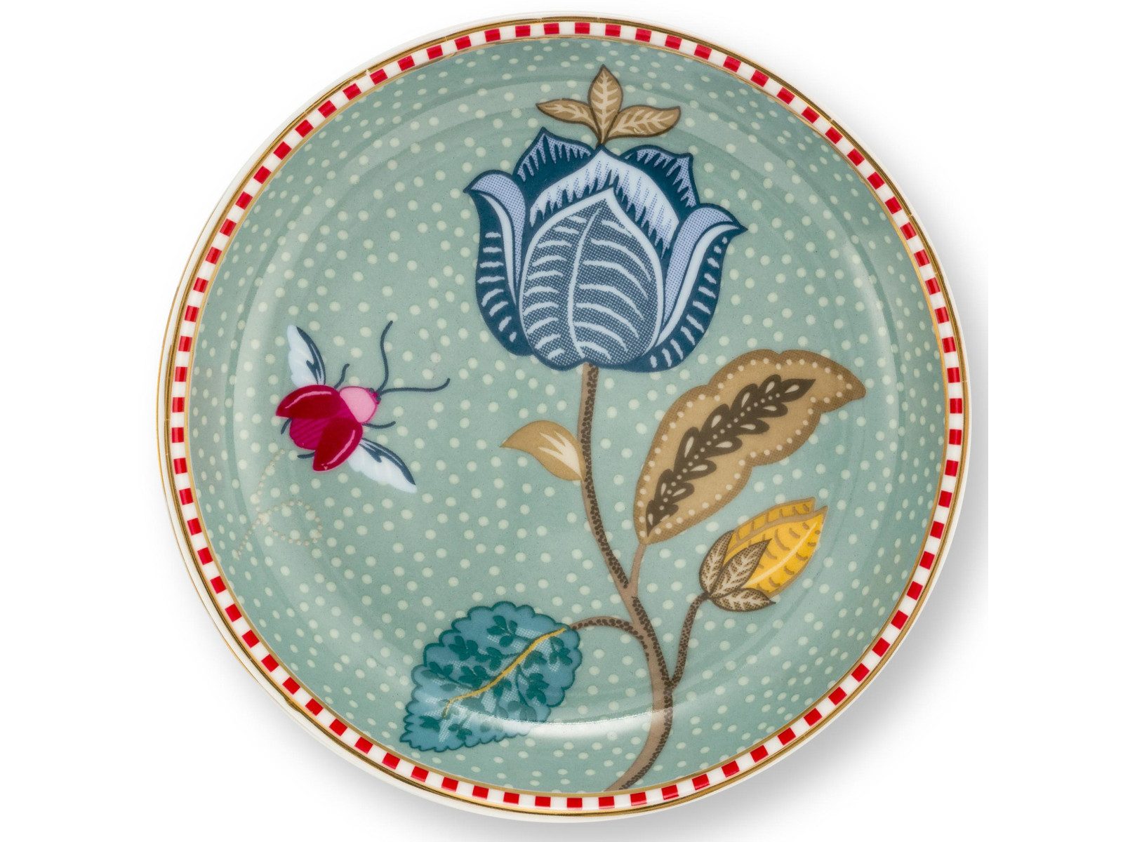 PiP Studio Schale Blooming Tales Fantasy Blue Teebeutelablage 9cm, Porzellan, (Teebeutelablagen)