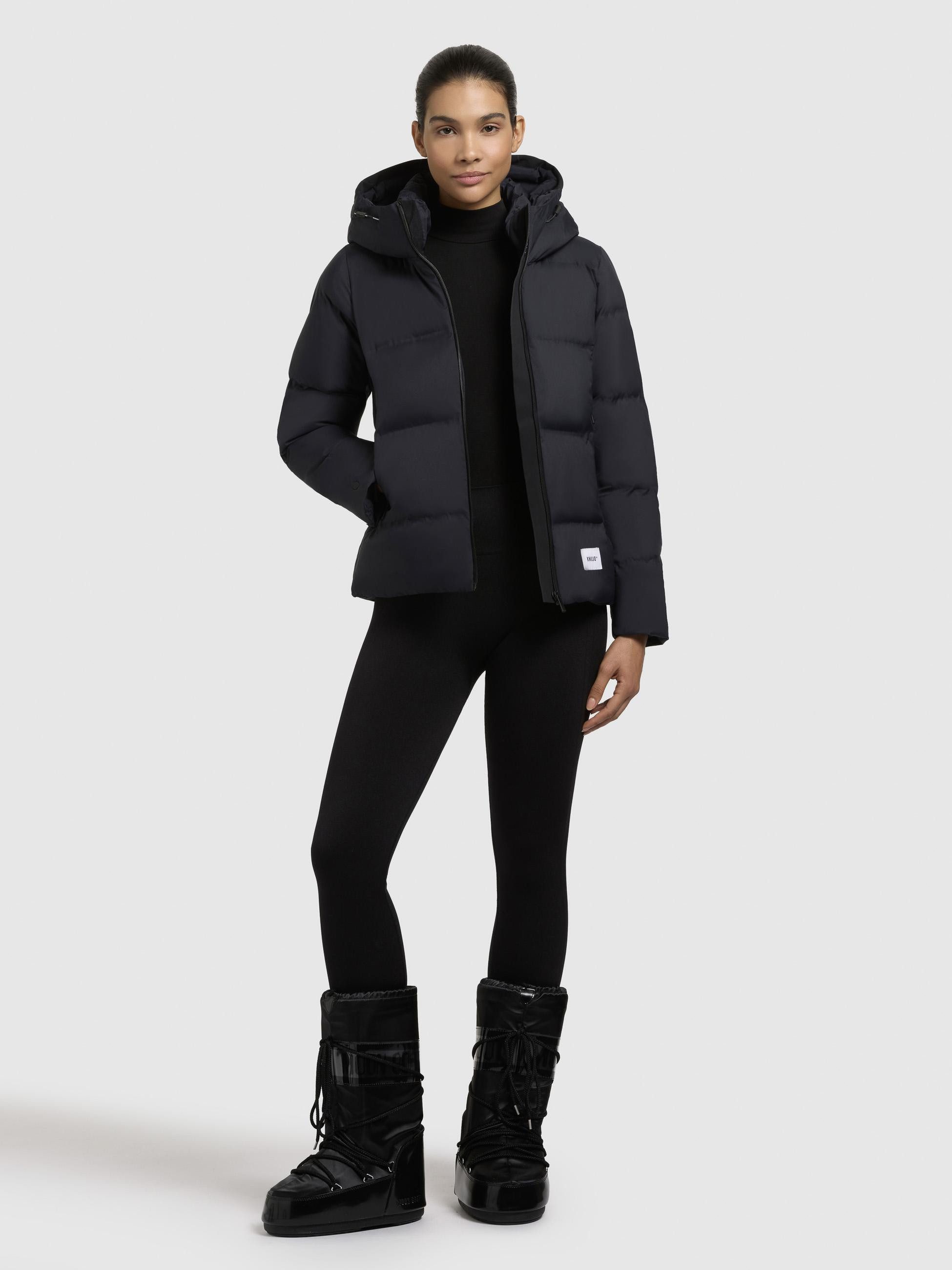 khujo Winterjacke Liev-YM Warme gesteppte Damen Kapuzenjacke
