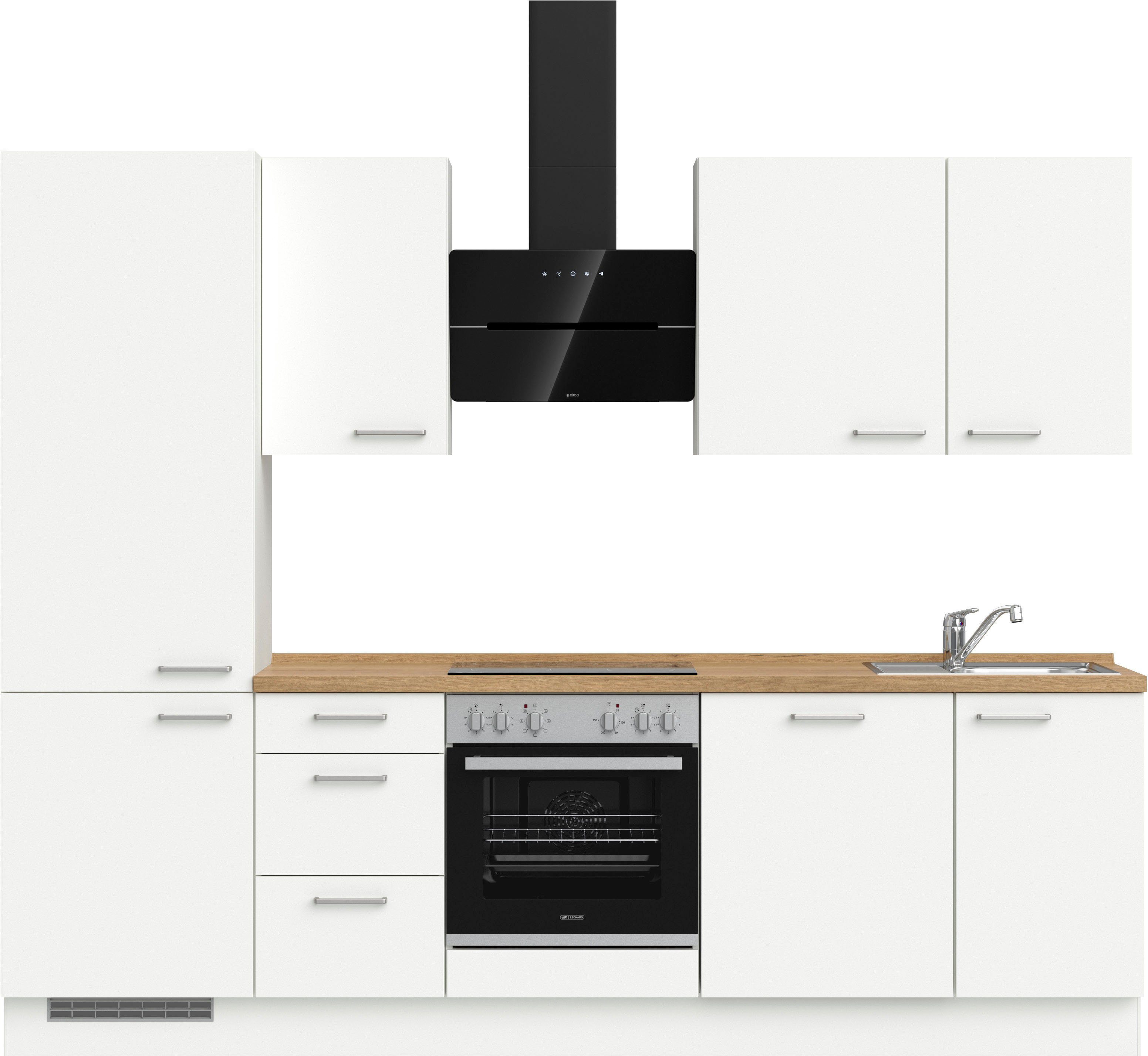 nobilia® Küchenzeile "Touch II", vormontiert, Ausrichtung wählbar, Breite 270 cm, wahlw. mit E-Geräten