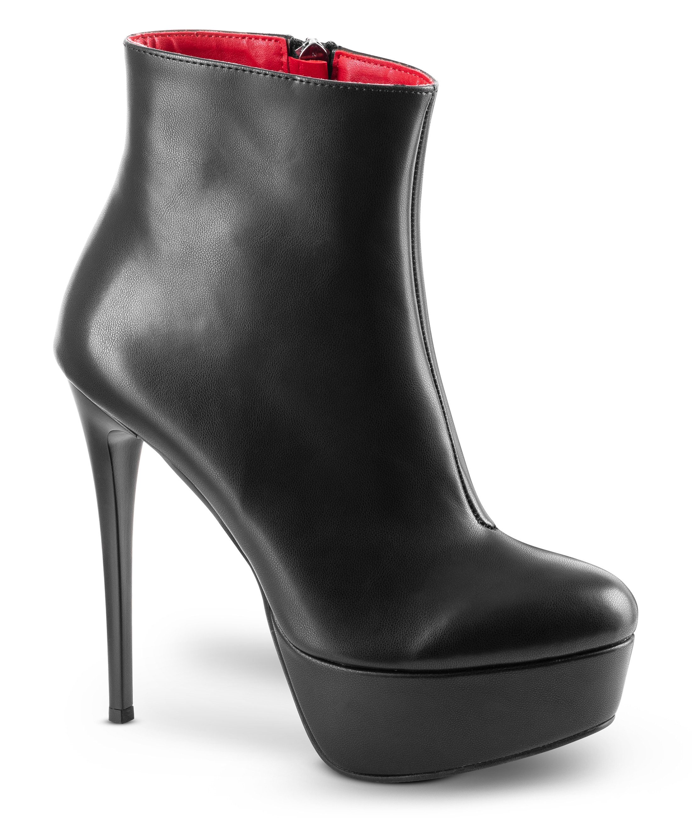 Michael Soul Valeria schwarz matt Plateaustiefelette Bequeme Damen Abendschuhe