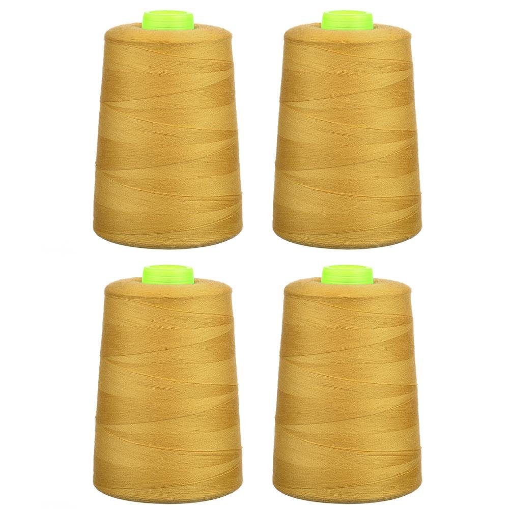 Phönix Phönix Overlockgarn 4x5000m Farbe 01114 senfgelb Overlockgarn, (Packung), 4 x 5000m
