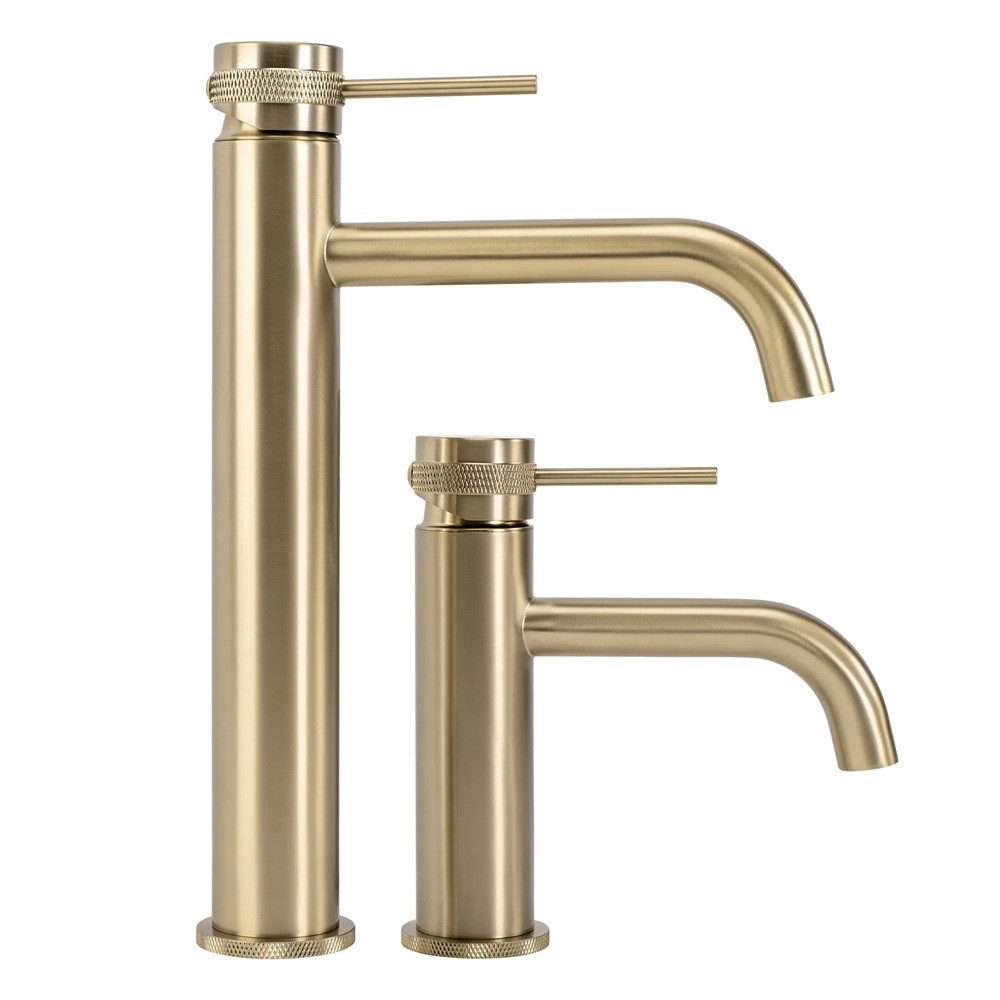 wohnwerk.idee Badarmatur Wasserhahn Waschtischarmatur Gold Anthrazit Einhebelmischer Lungo
