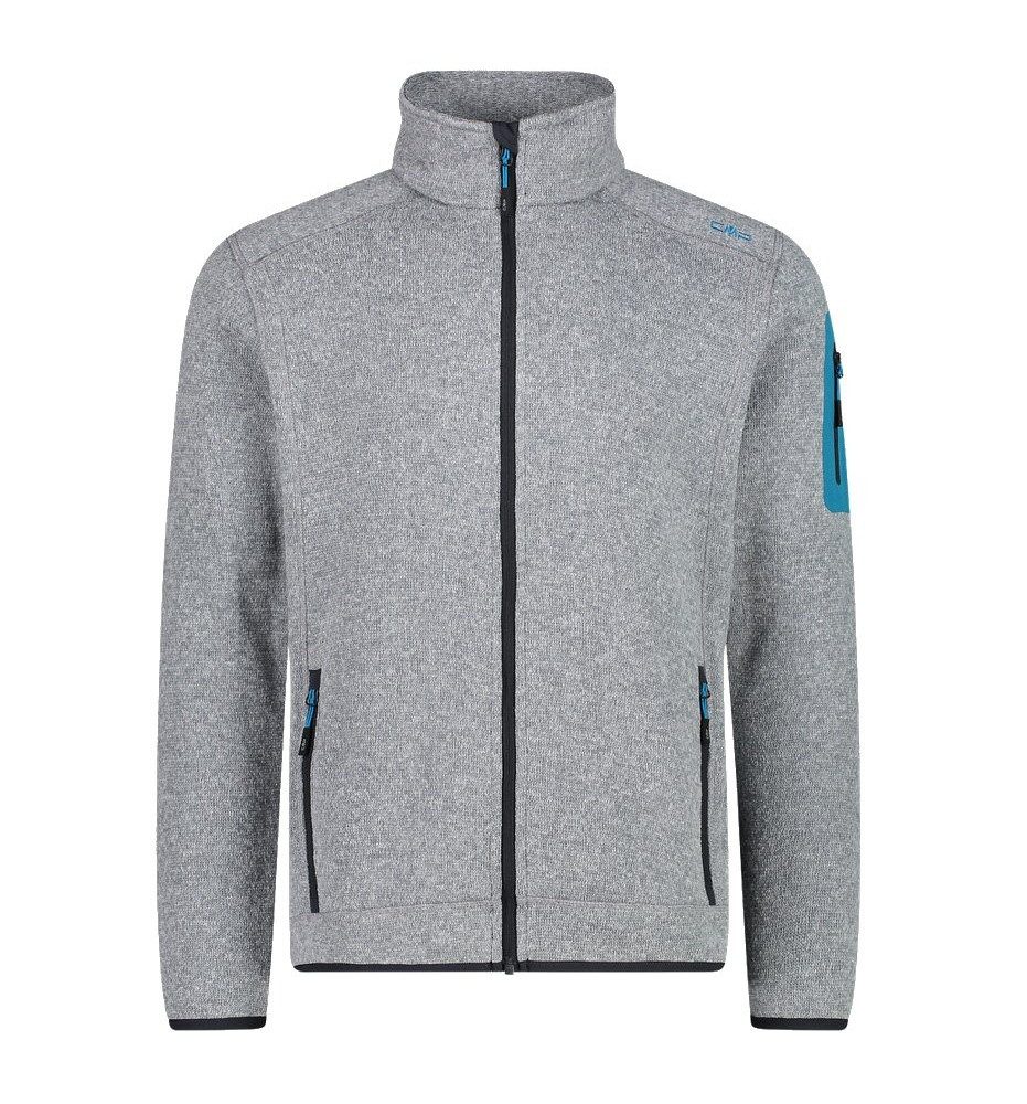 CMP Fleecejacke Knit-Tech mit Stehkragen hellgrau Herren