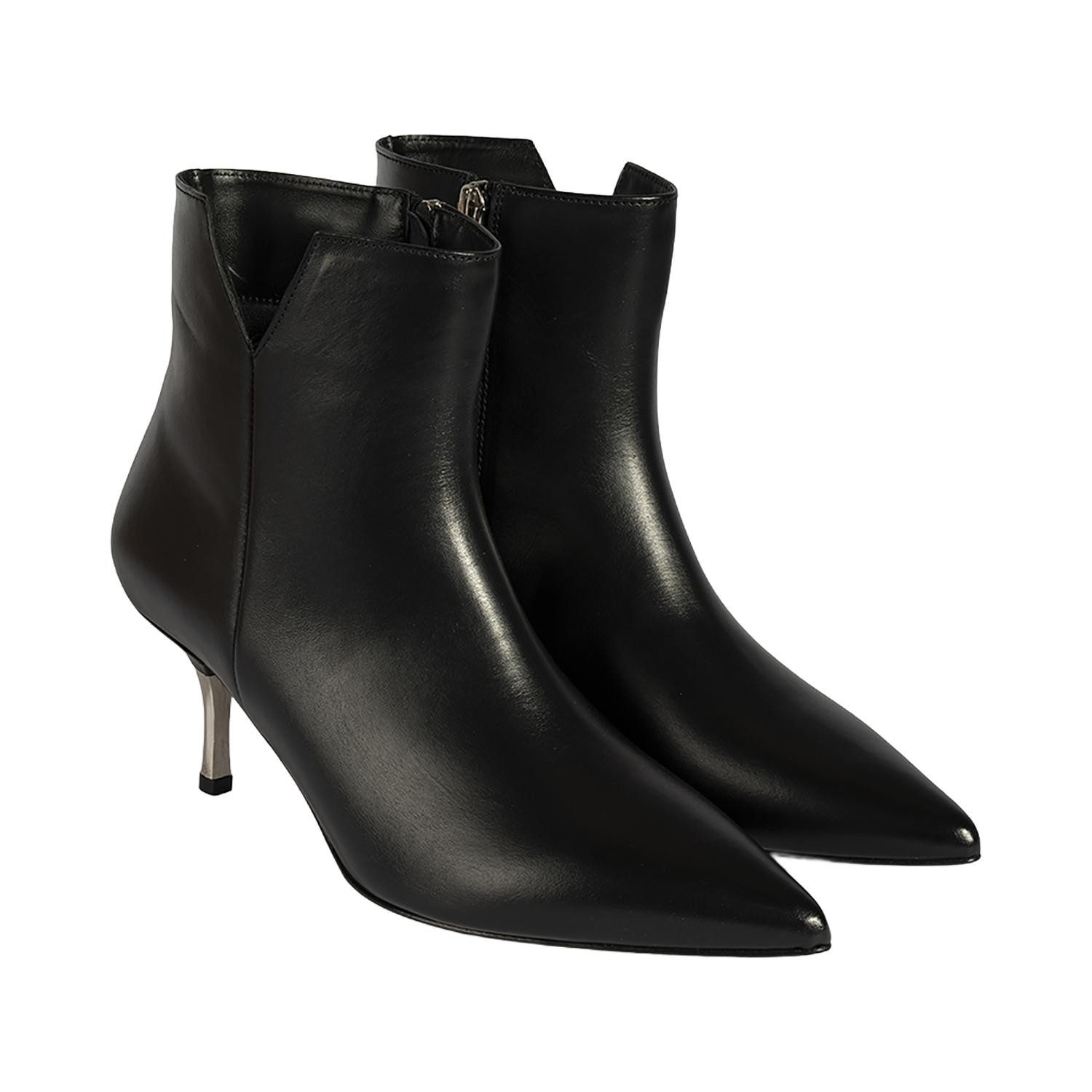 Desa Damen-Ankle-Boots – Obermaterial aus Textil, Reißverschluss, Stiletto Stiefel