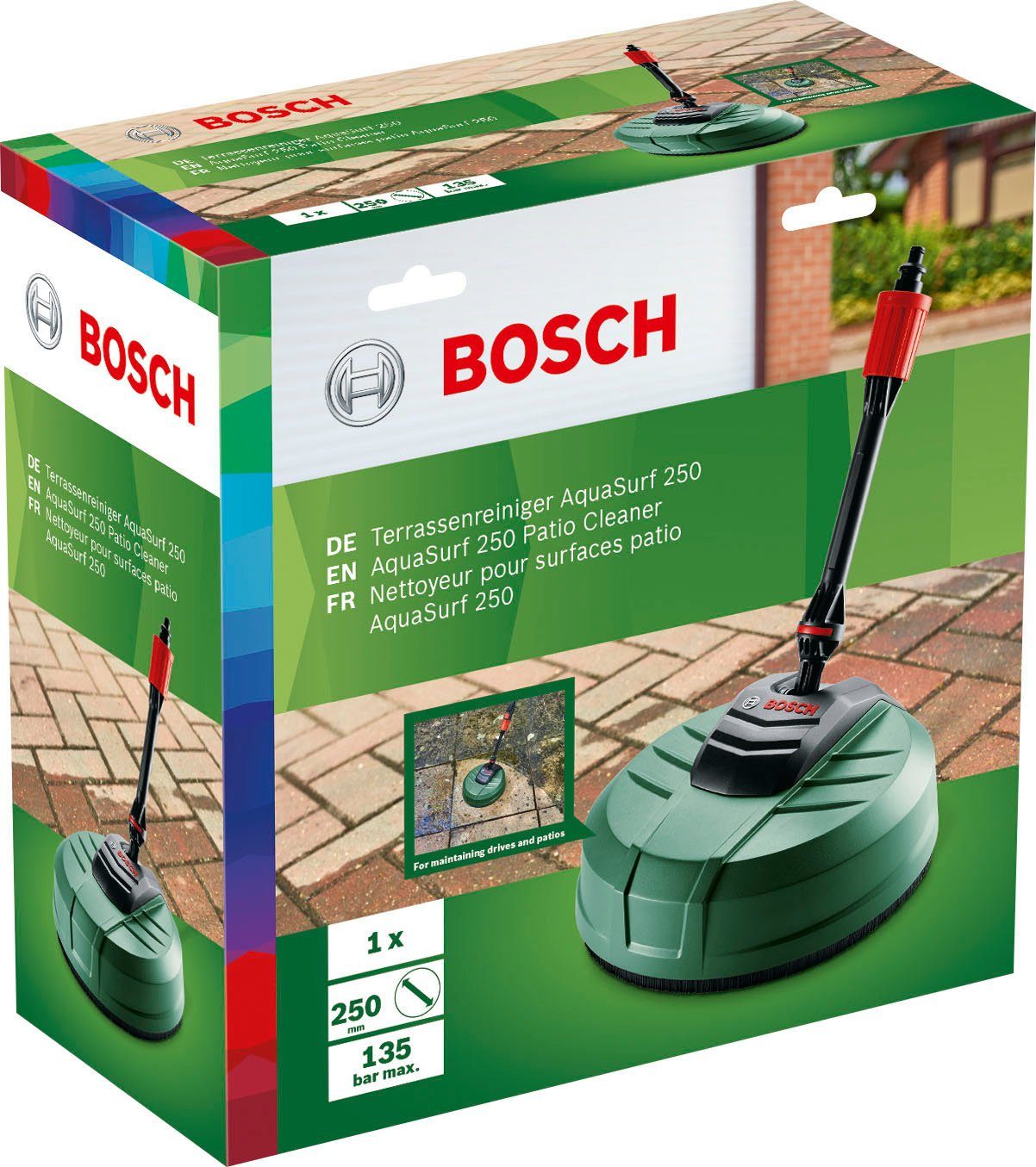 Bosch Home & Garden Flächenreiniger Terrassenreiniger Aquasurf 250