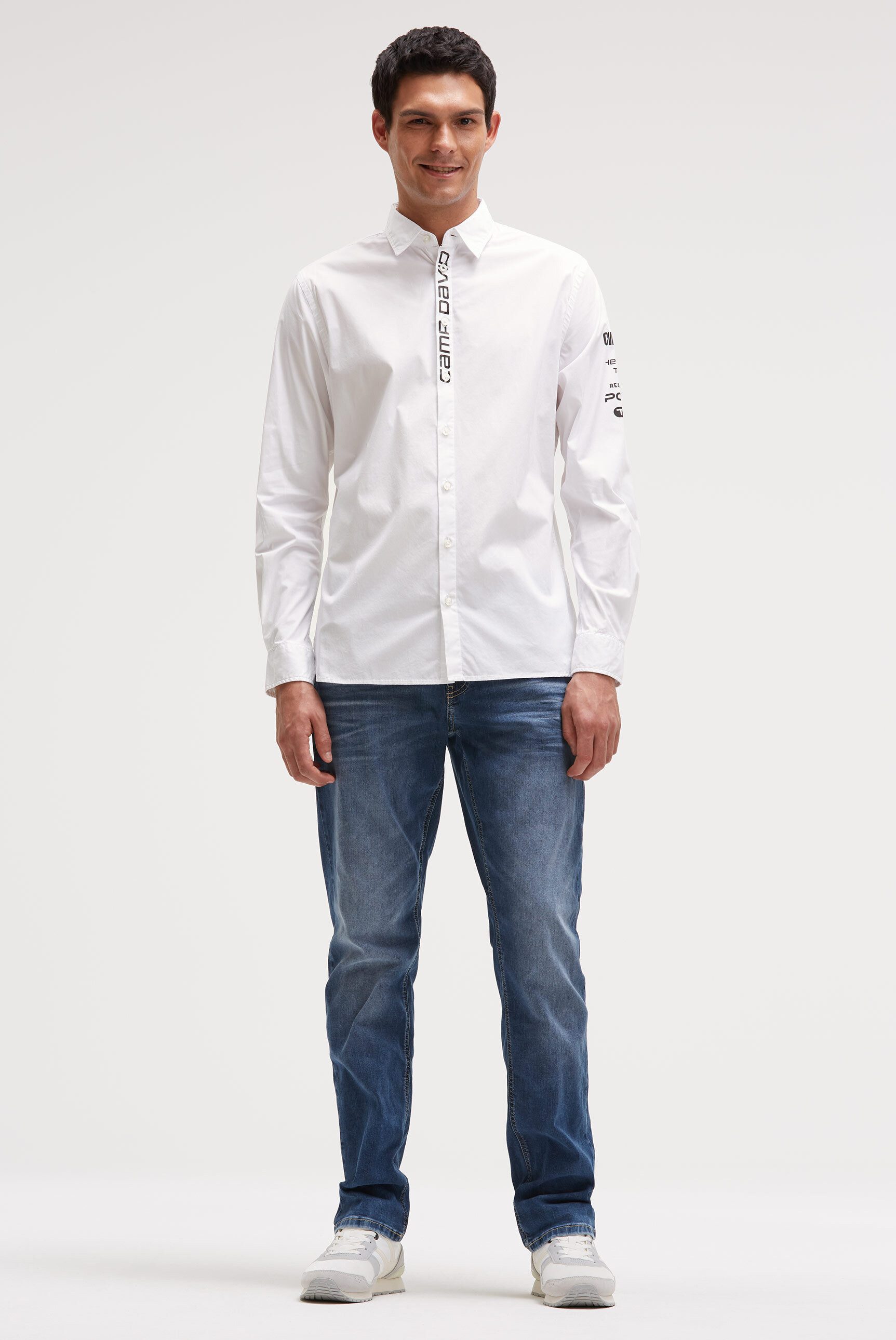 CAMP DAVID Langarmhemd mit Kentkragen