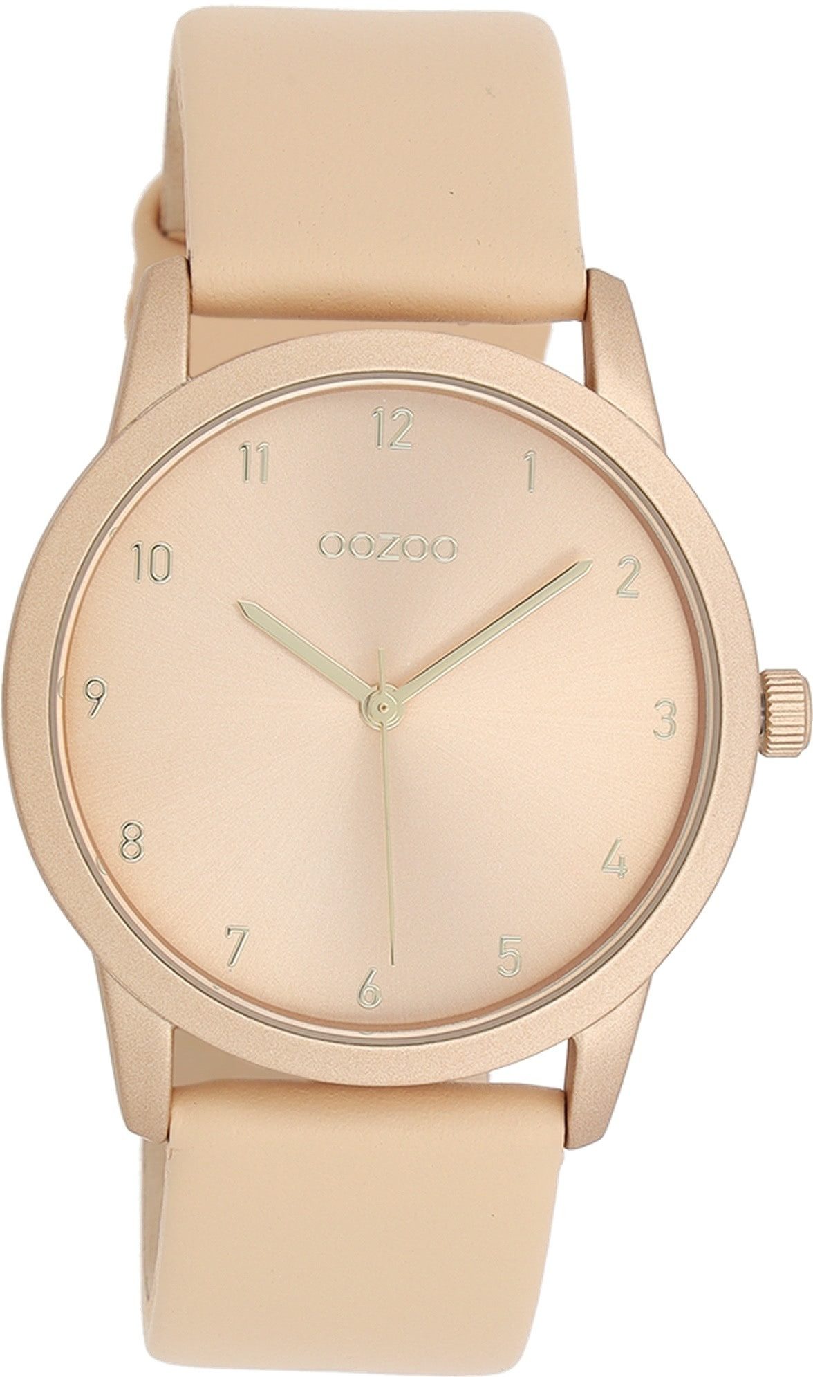 OOZOO Quarzuhr Oozoo Damen Armbanduhr Timepieces Analog, (Analoguhr), Damenuhr rund, mittel (ca. 38mm) Lederarmband, Fashion-Style