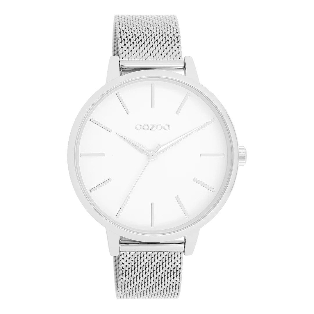 OOZOO Quarzuhr Damenuhr C11362 Weiss Meshband günstig online kaufen