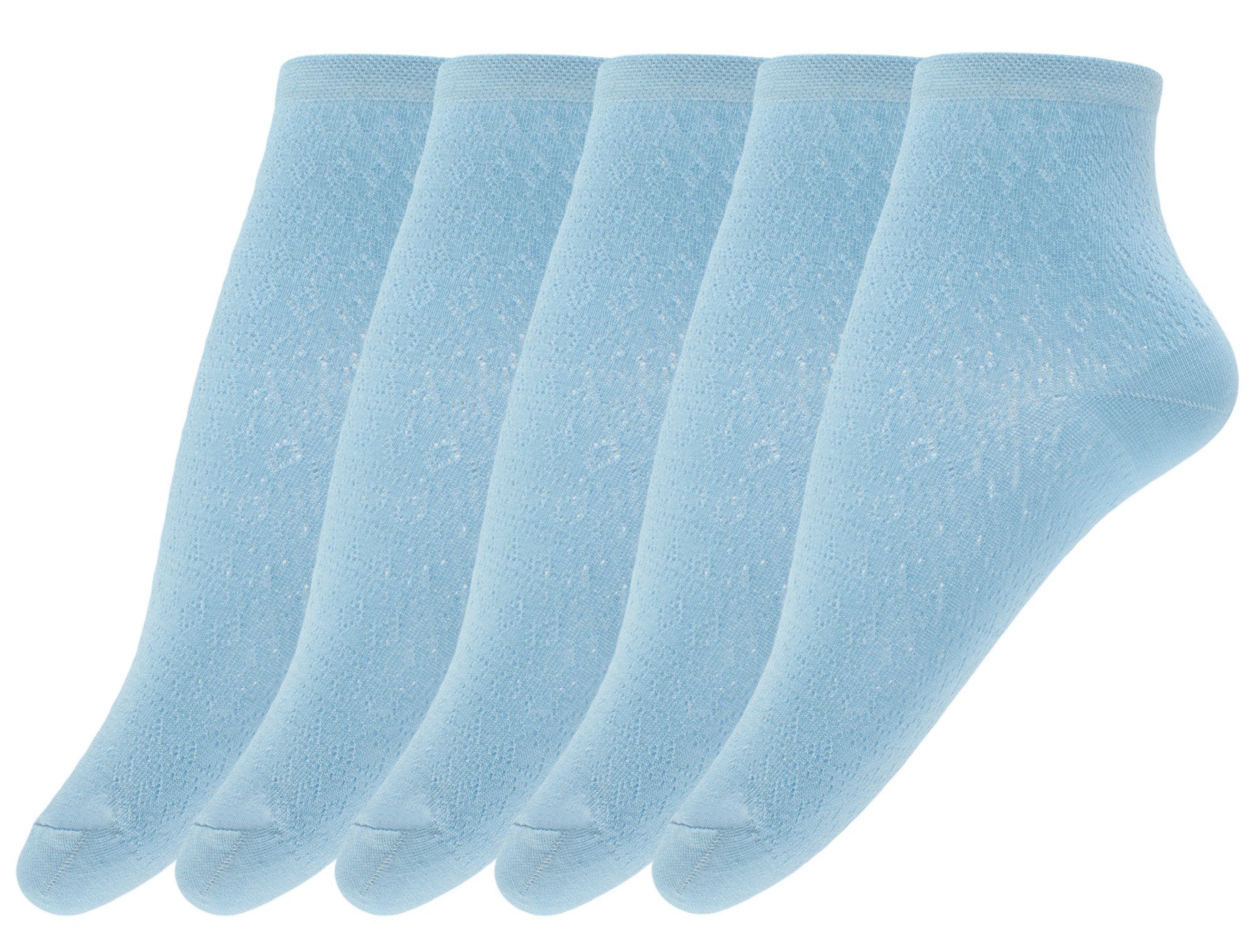 Sneakersocken 5 Paar atmungsaktive Damen Söckchen Halbsocken weich