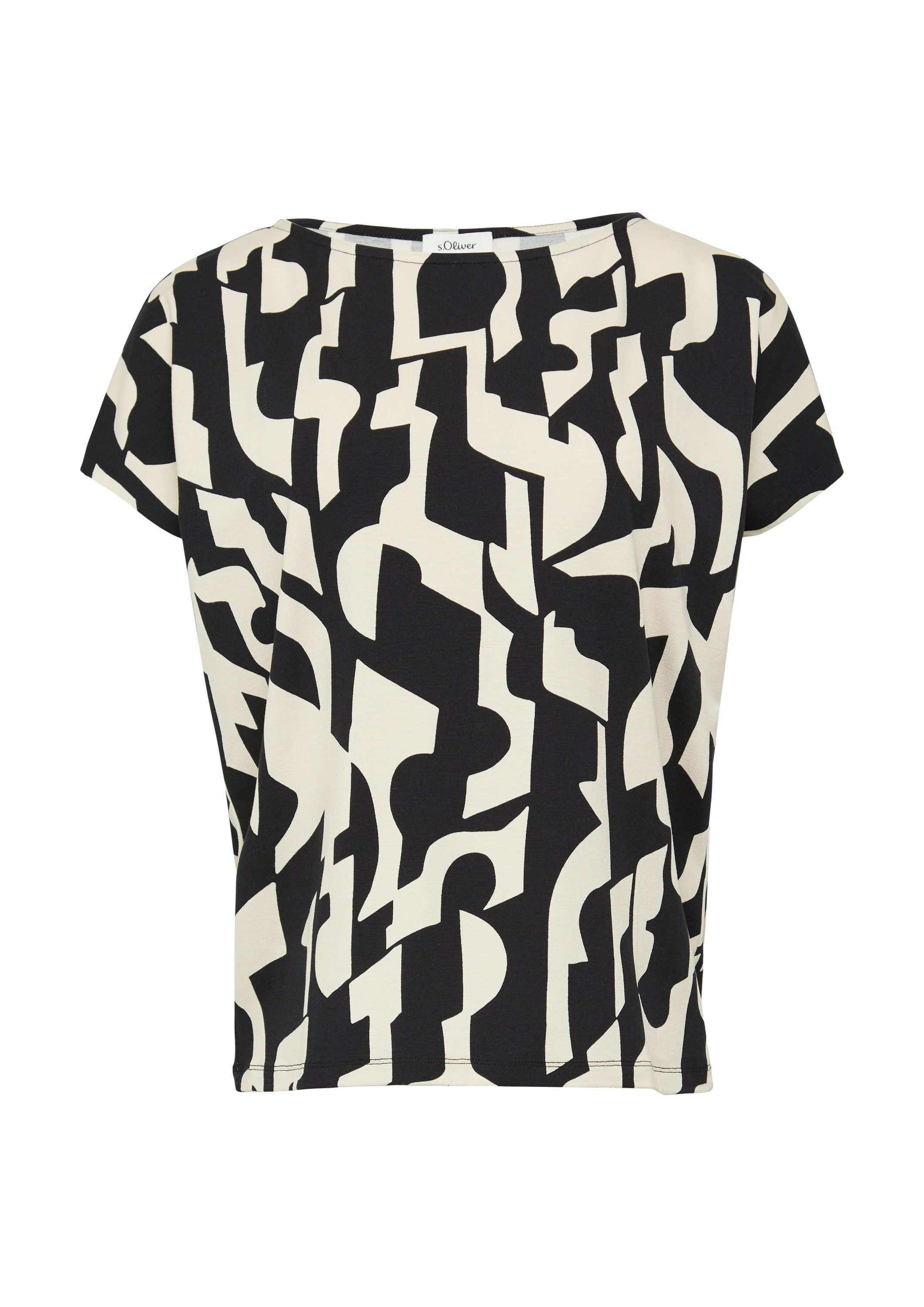 s.Oliver Kurzarmshirt T-Shirt T-Shirt aus Viskosestretch im Relaxed Fit günstig online kaufen