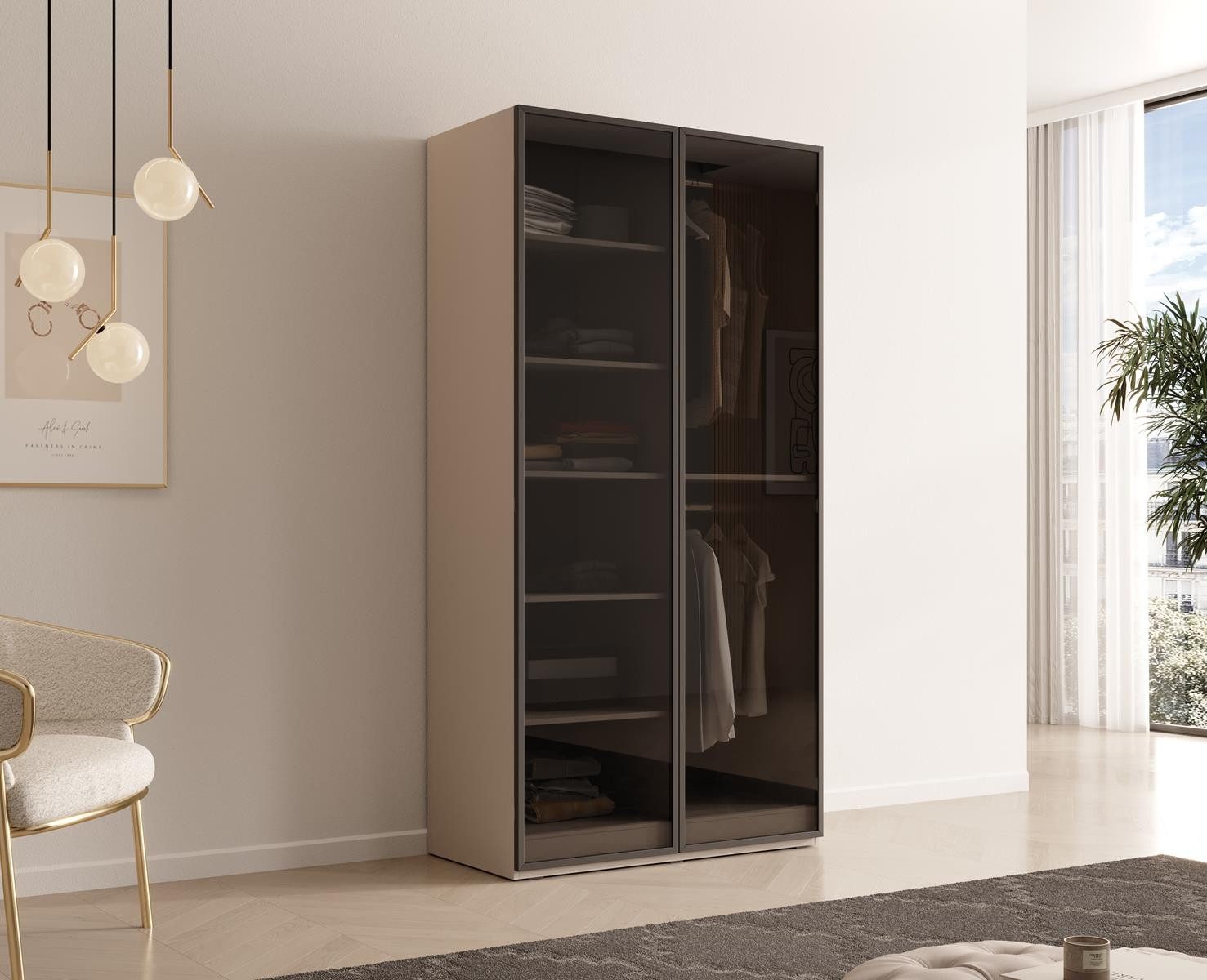 Compleo Kleiderschrank mit Fronten gefräst und günstig online kaufen