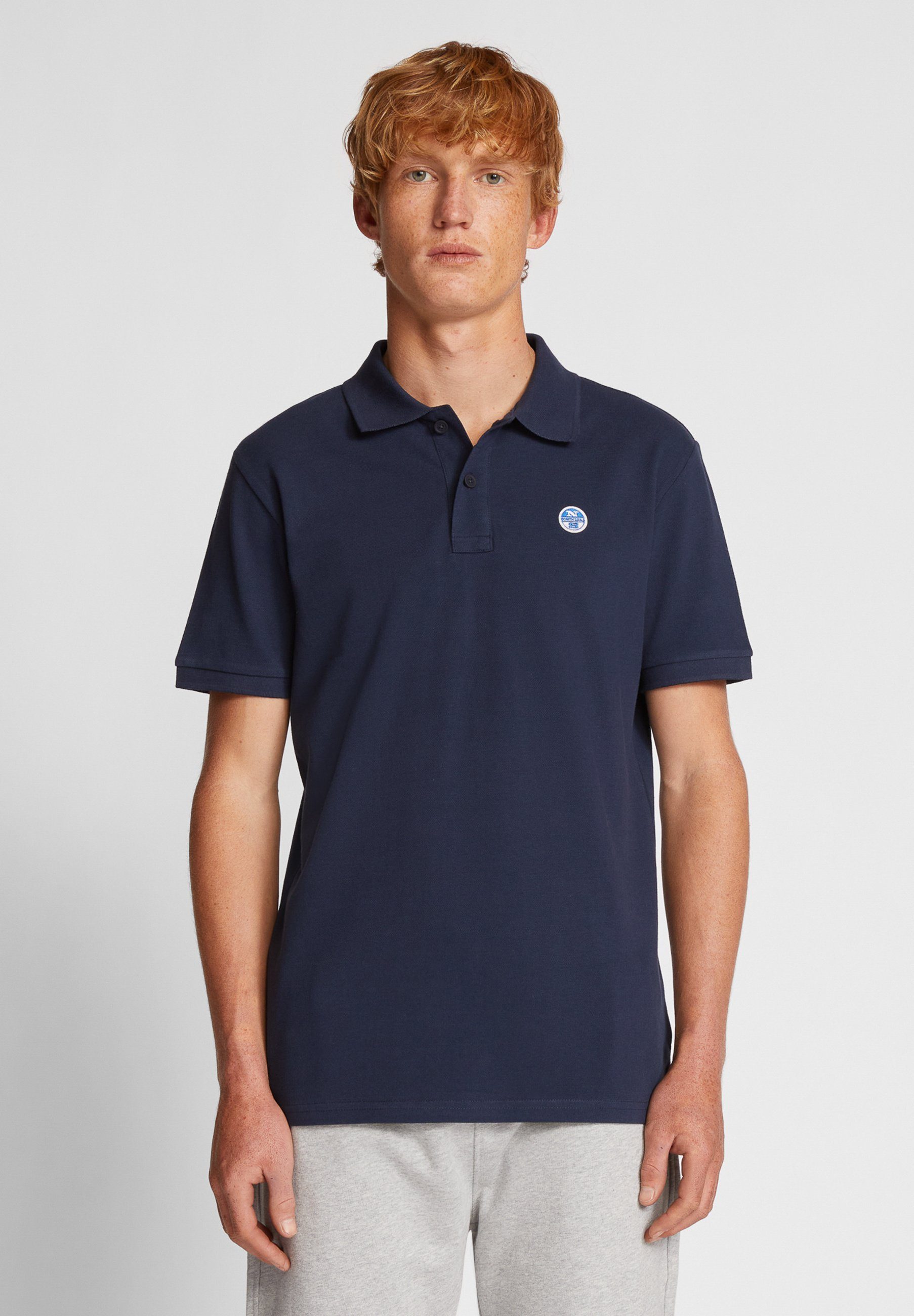 Poloshirt mit MARINEBLAU Poloshirt North Brustlogo Sails