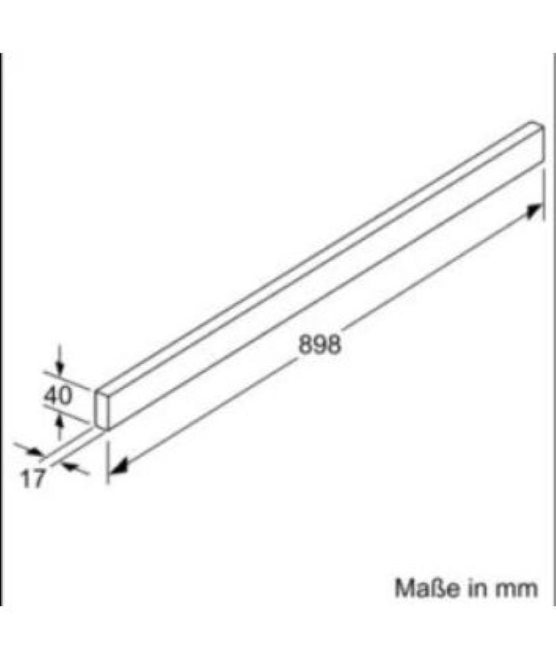SIEMENS Montagezubehör Dunstabzugshaube LZ49551 Griffleiste Edelstahl 90 cm für Flachschirmhauben (1 St), Griffleiste Edelstahl