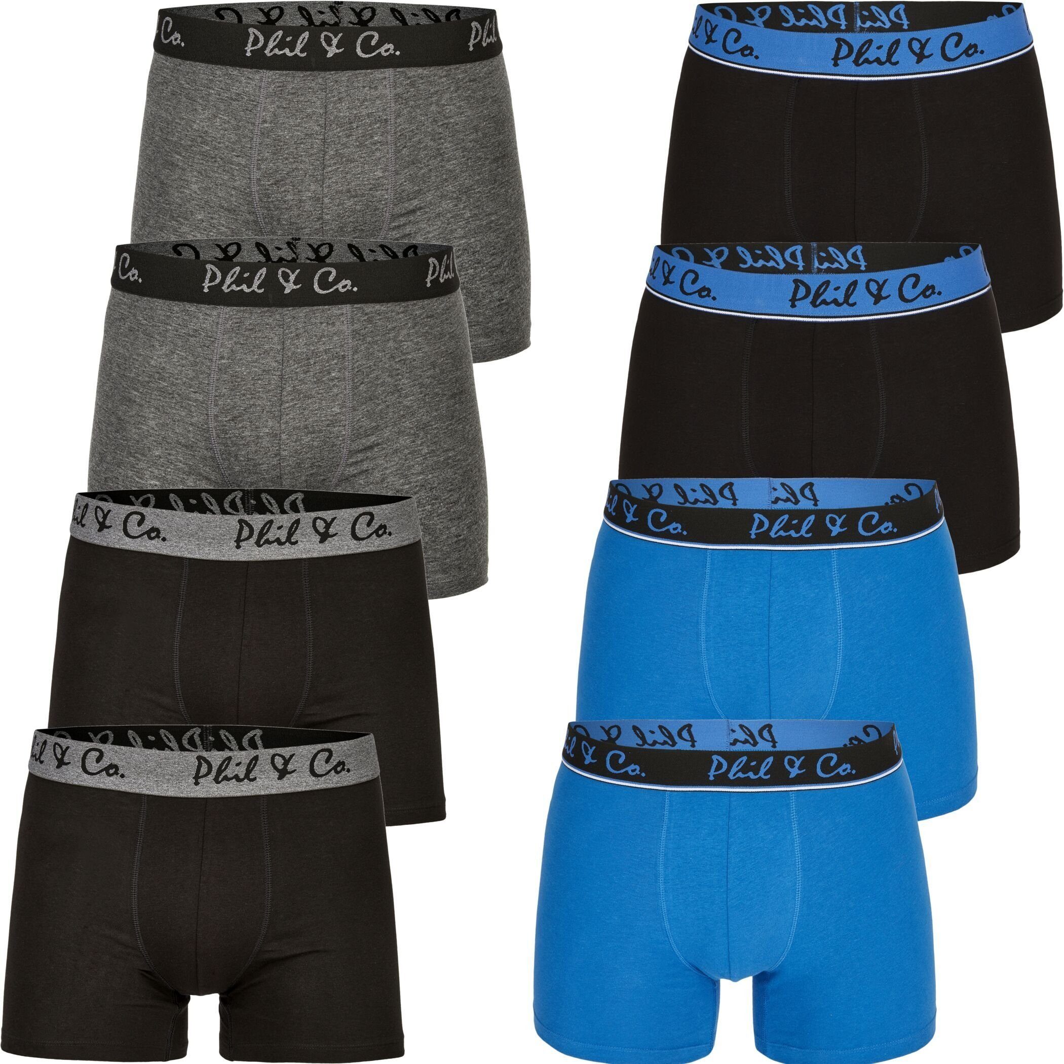 Phil & Co. Boxershorts 8er Pack Phil & Co Berlin Jersey Boxershorts Trunk Short Pant FARBWAHL (1-St) DESIGN 11 | Boxershorts