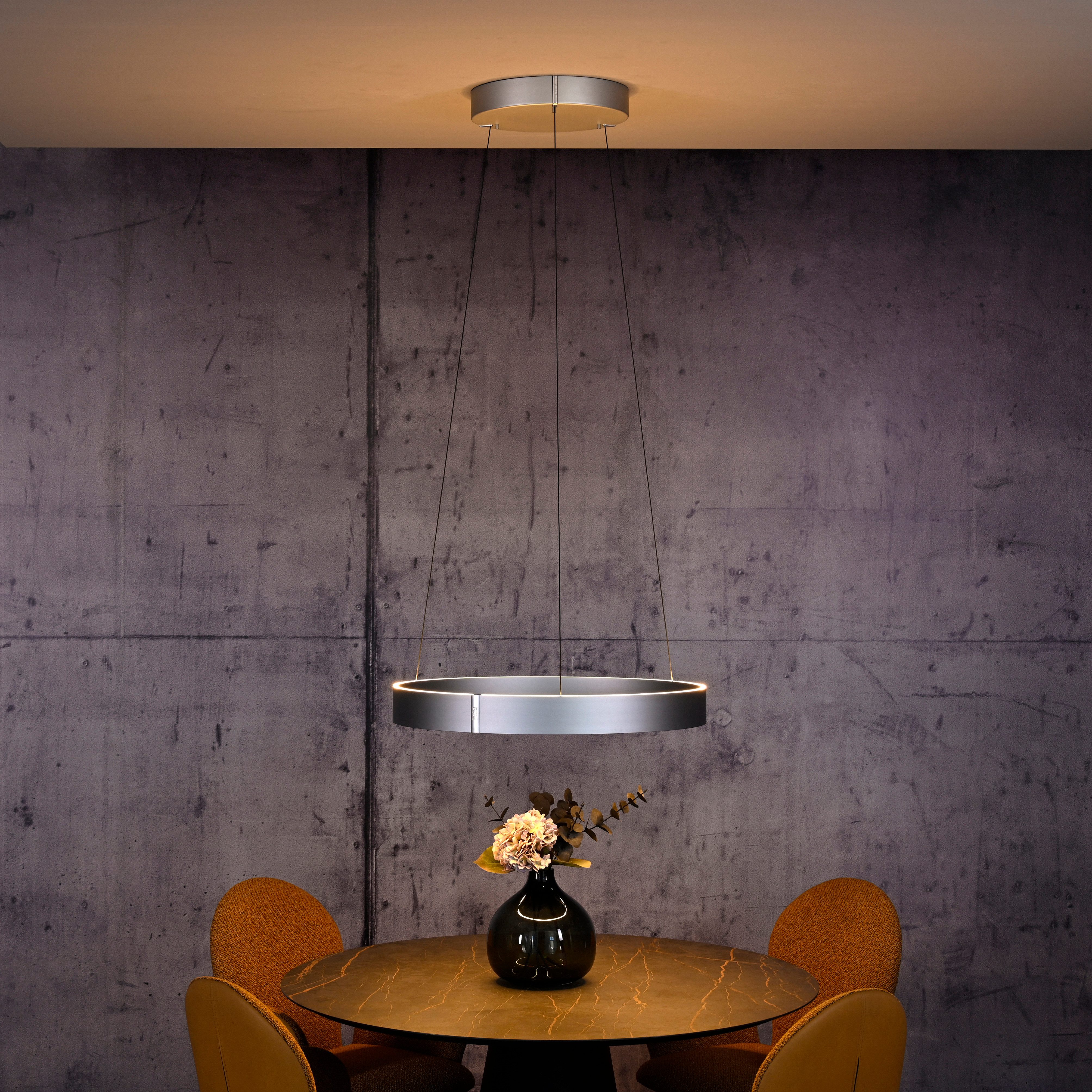 Neuhaus PURE LED Pendelleuchte PURE E-Clipse, CCT - über Fernbedienung, LED fest integriert, warmweiß - kaltweiß, e-LIFT®-Funktion, CCT, dimmbar über Fernbedíenung