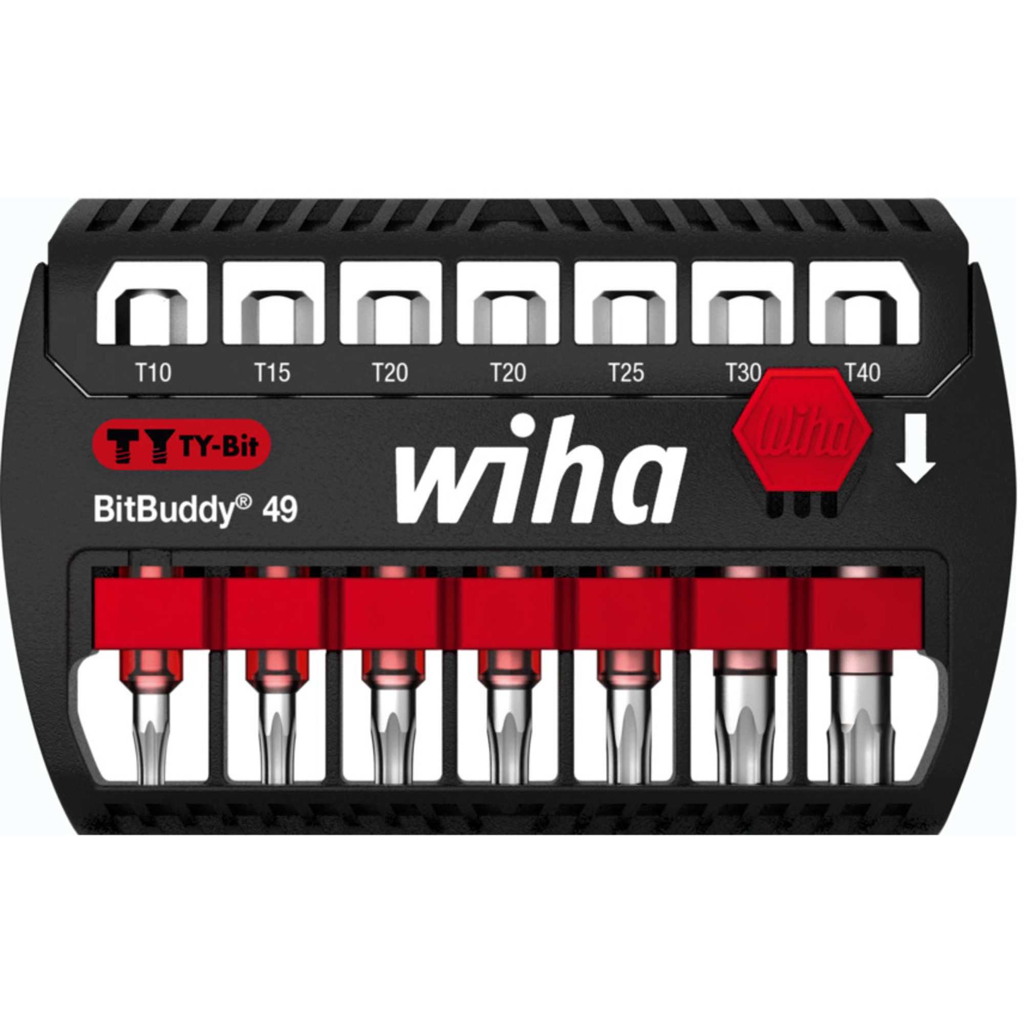 Bohrer- und Bitset Wiha Bit-Satz BitBuddy TY-Bits 49mm, 7-teilig