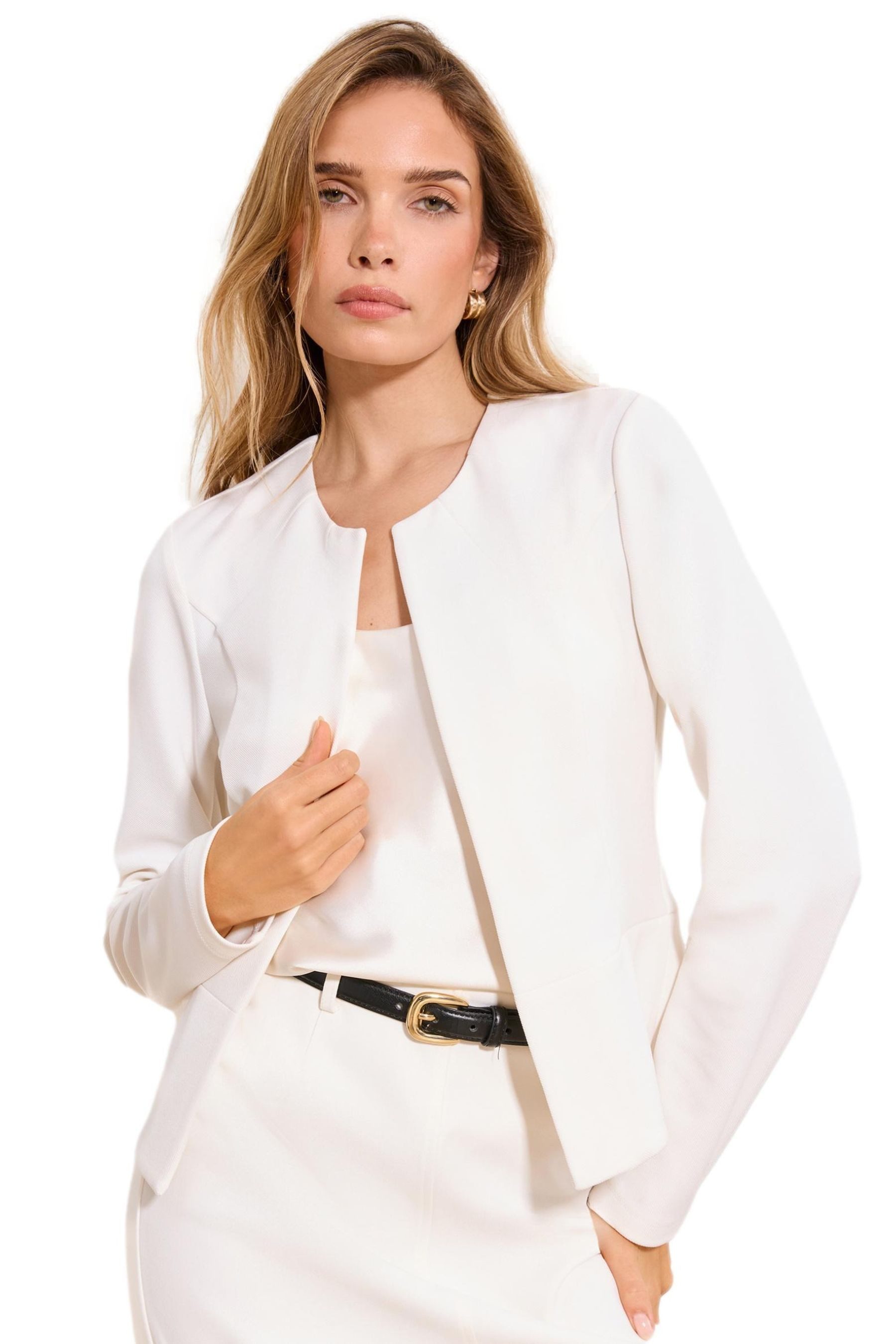 LIPSY Kurzjacke Lipsy verkürzter, kragenloser Blazer, Regular (1-St) günstig online kaufen