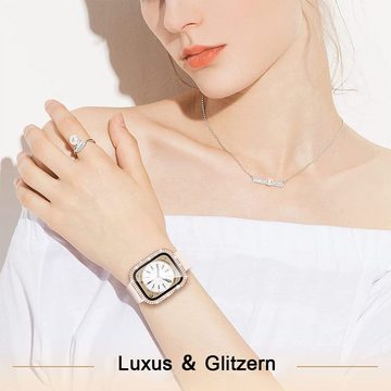 NUODWELL Smartwatch-Hülle 3 Stück Schutzhülle kompatibel mit Apple Watch für iwatch Series 8/7