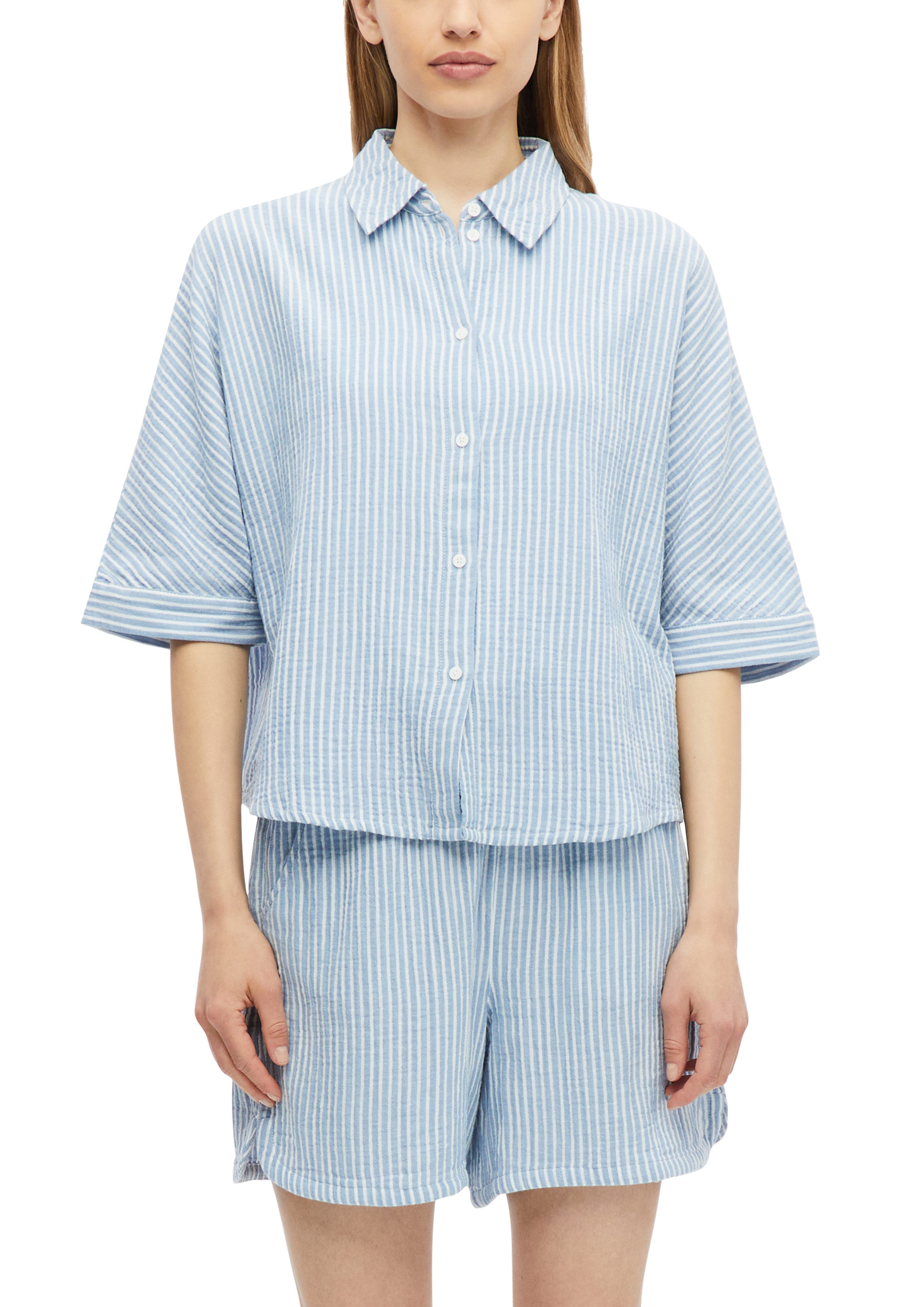 s.Oliver Hemdbluse Gestreifte Sommerbluse - 3/4-Arm