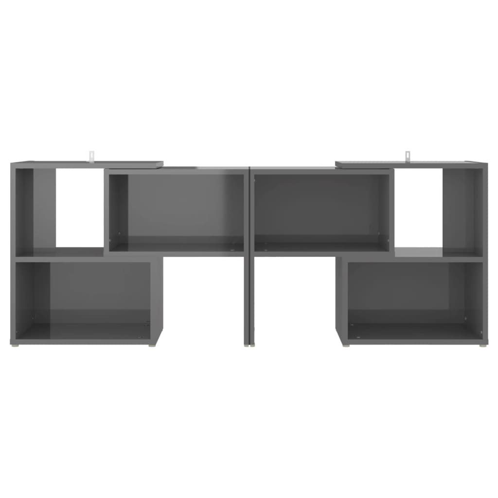 furnicato TV-Schrank Hochglanz-Grau 104 x 30 x 52 cm (1-St) Modulares Lowboard mit viel Stauraum für das Wohn- oder Schlafzimmer