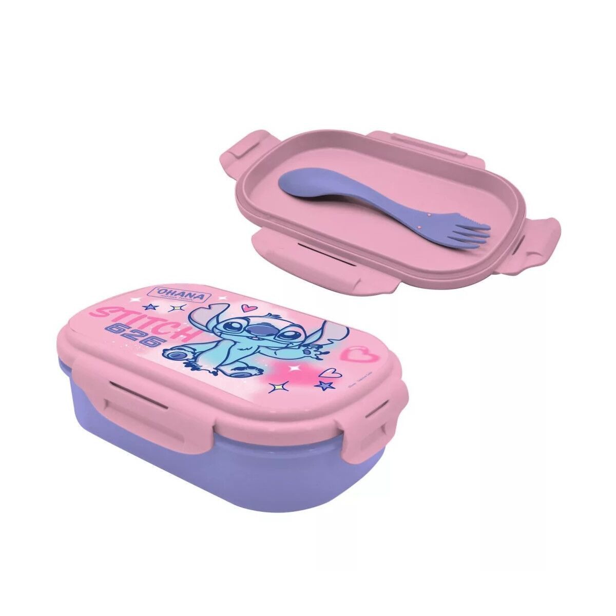 Disney Lunchbox Disney Lilo und Stitch This World Sandwichbox + Besteck Set, Kunststoff, (1-tlg)