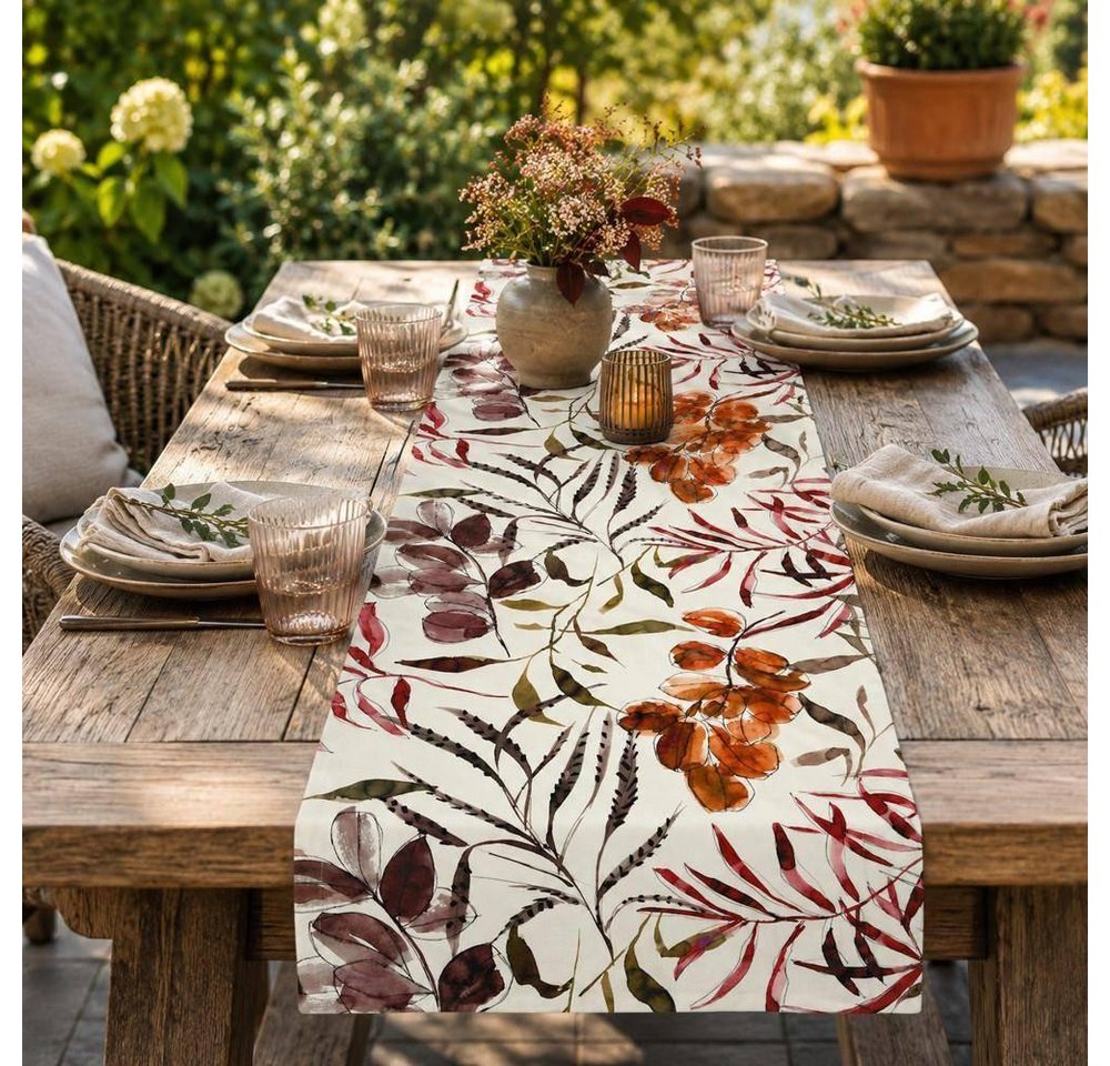sander table + home Tischläufer Kleiner Tischläufer SKANE mit floralem Design - 40 x 100 cm