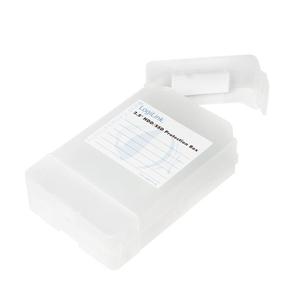 LogiLink Festplattenhülle Schutz-Box für 2x 2,5" HDDs weiß
