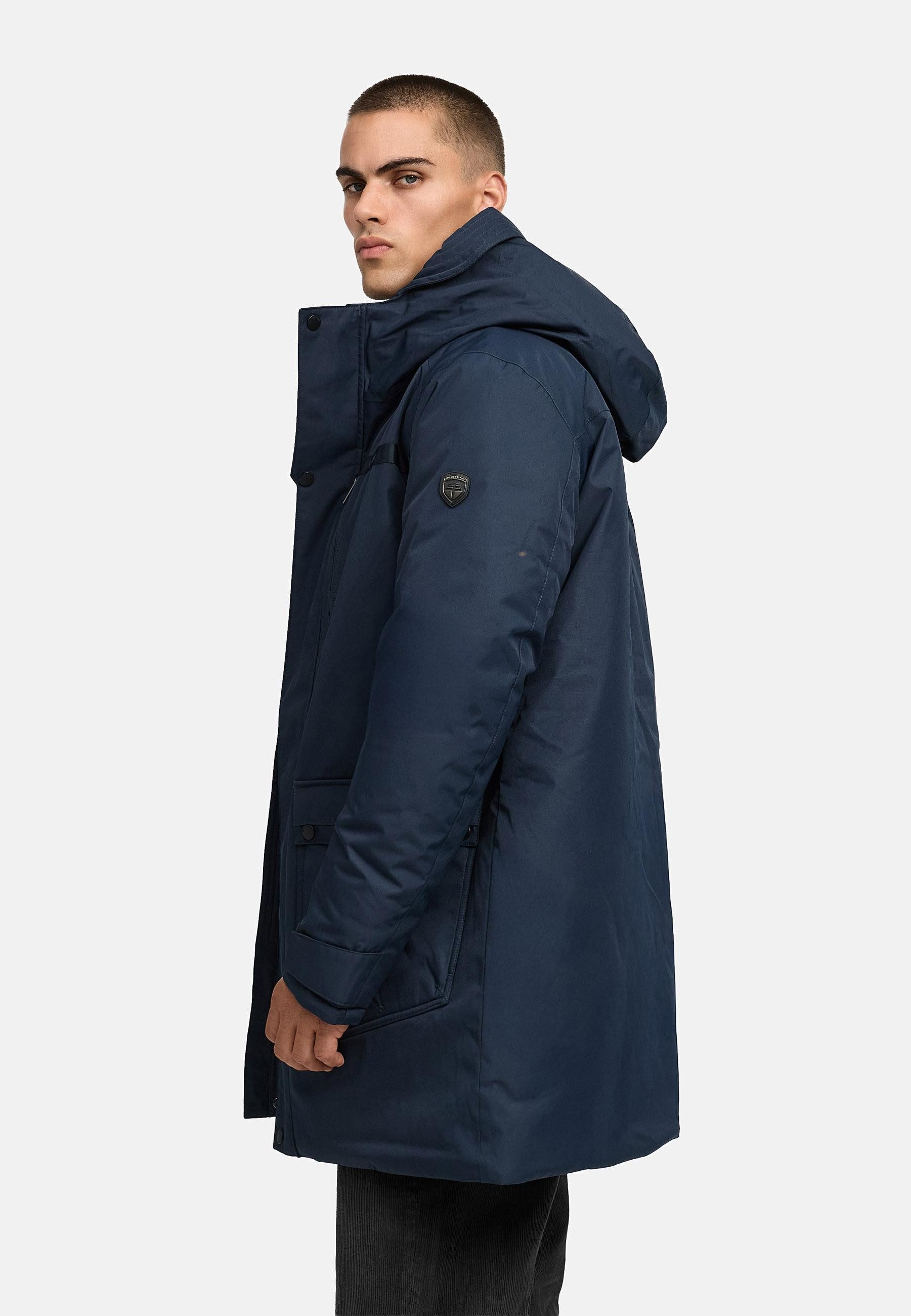 Stone Harbour Wintermantel Netaan XX Herren Kurzmantel mit kuscheliger Kapuze