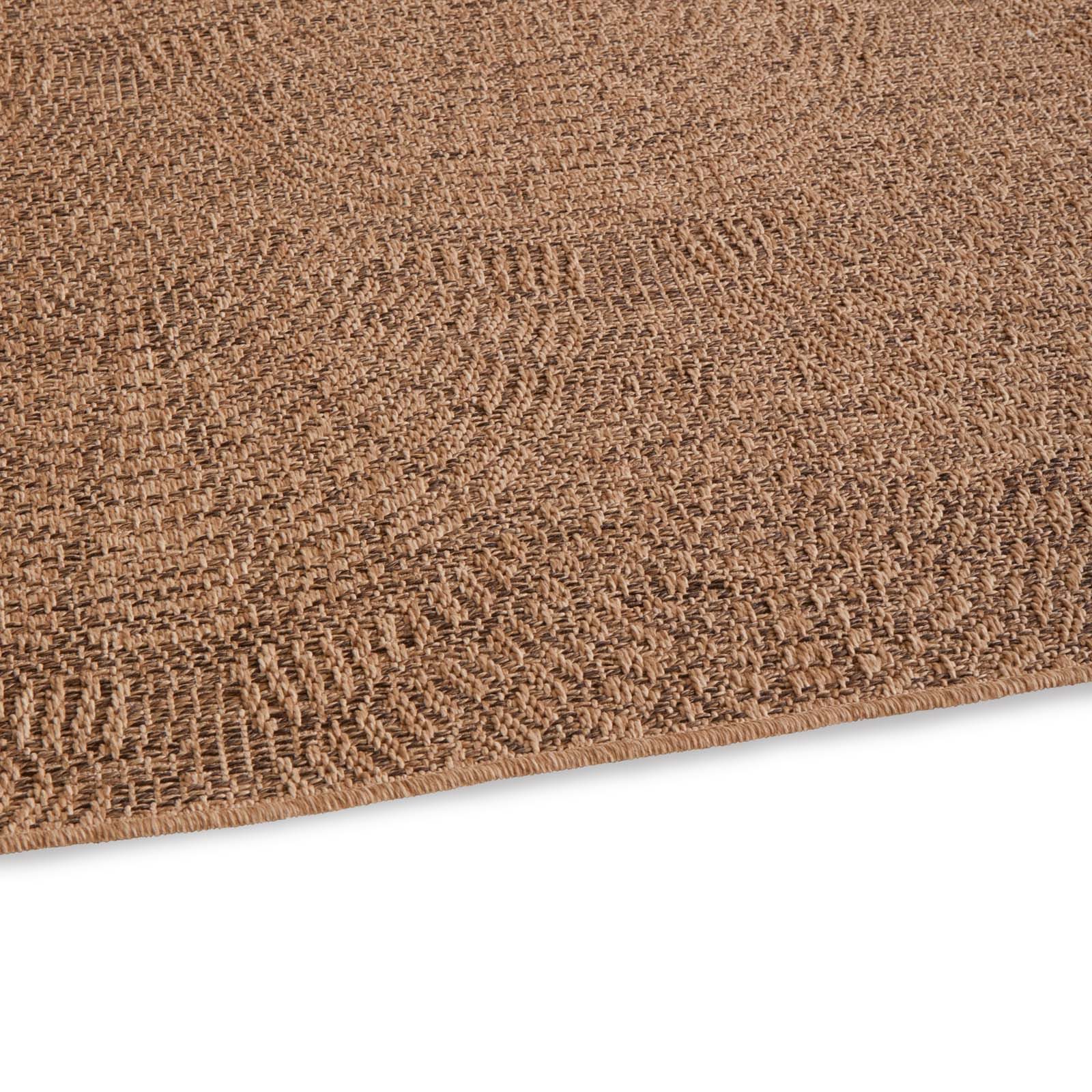 TaraCarpet Teppich TaraCarpet Borneo Peacock Outdoor Teppich – Wetterfester Indoor &, rechteckig, Höhe: 6 mm, Küche Wohnzimmer Terrasse Garten Balkon beige 80x1 – Bild 4 von 5