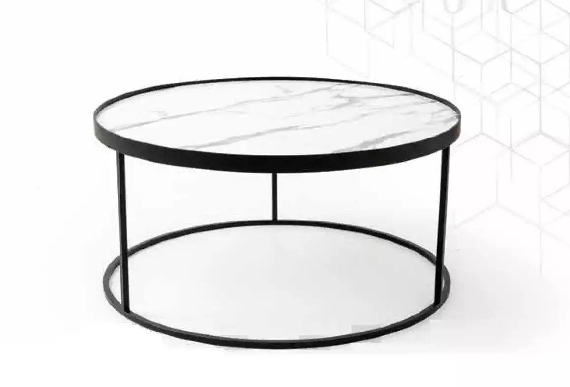 JVmoebel Couchtisch Schwarzer Tisch aus Edelstahl mit modernem, minimalistischen Design (Packung, 1-St., 1x Couchtisch), Made in Europa