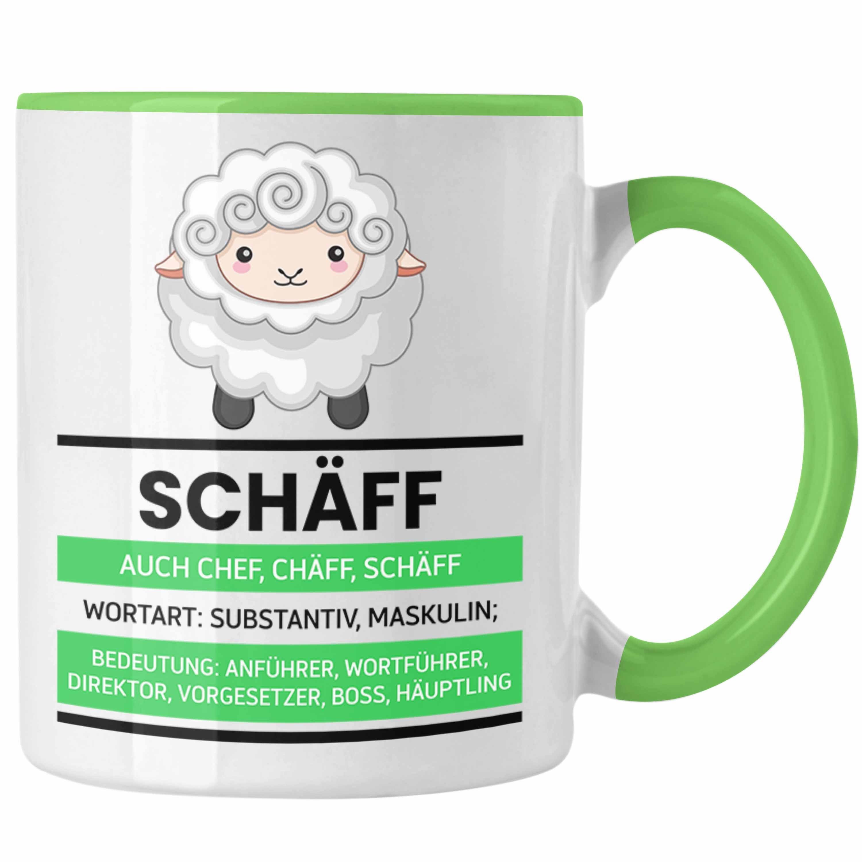 Trendation Tasse Chef Schäff Spruch Geschenk Von Tasse Geschenkidee Chef Schaf Team Bester Trendation Lustiger Grün Tasse -